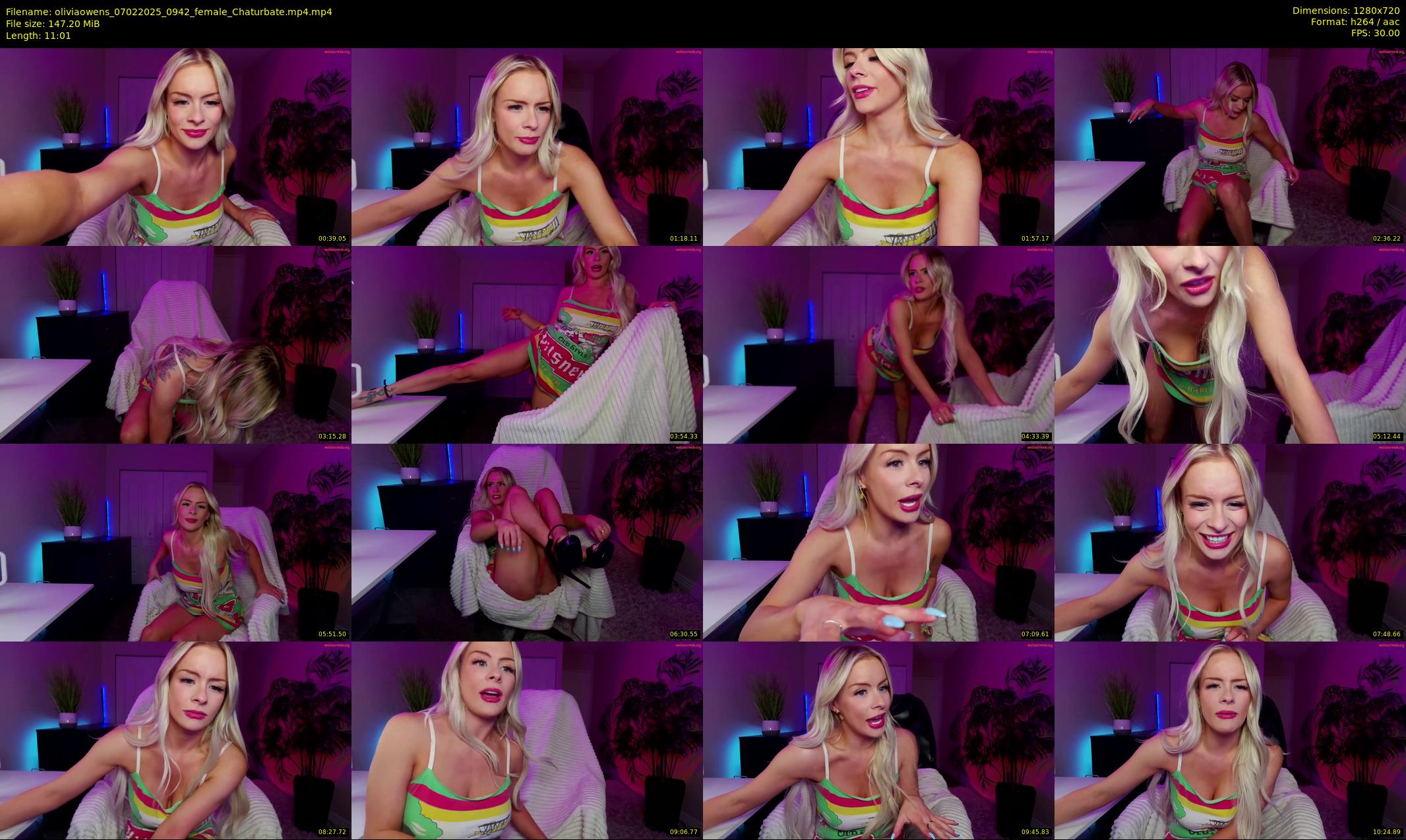 oliviaowens — 12 minute Chaturbate female cam show recording, 720p, Feb 7, 2025