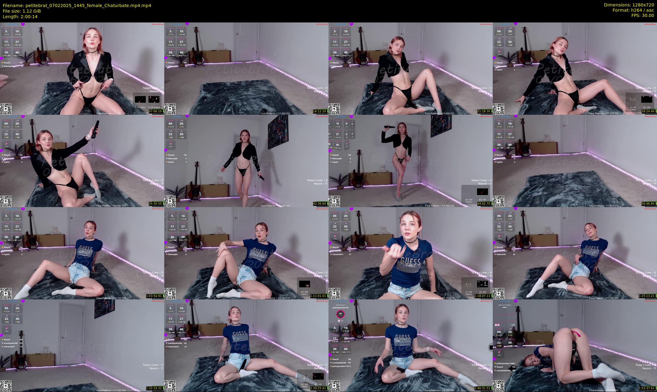 petitebrat — 121 minute Chaturbate female cam show recording, 720p, Feb 7, 2025