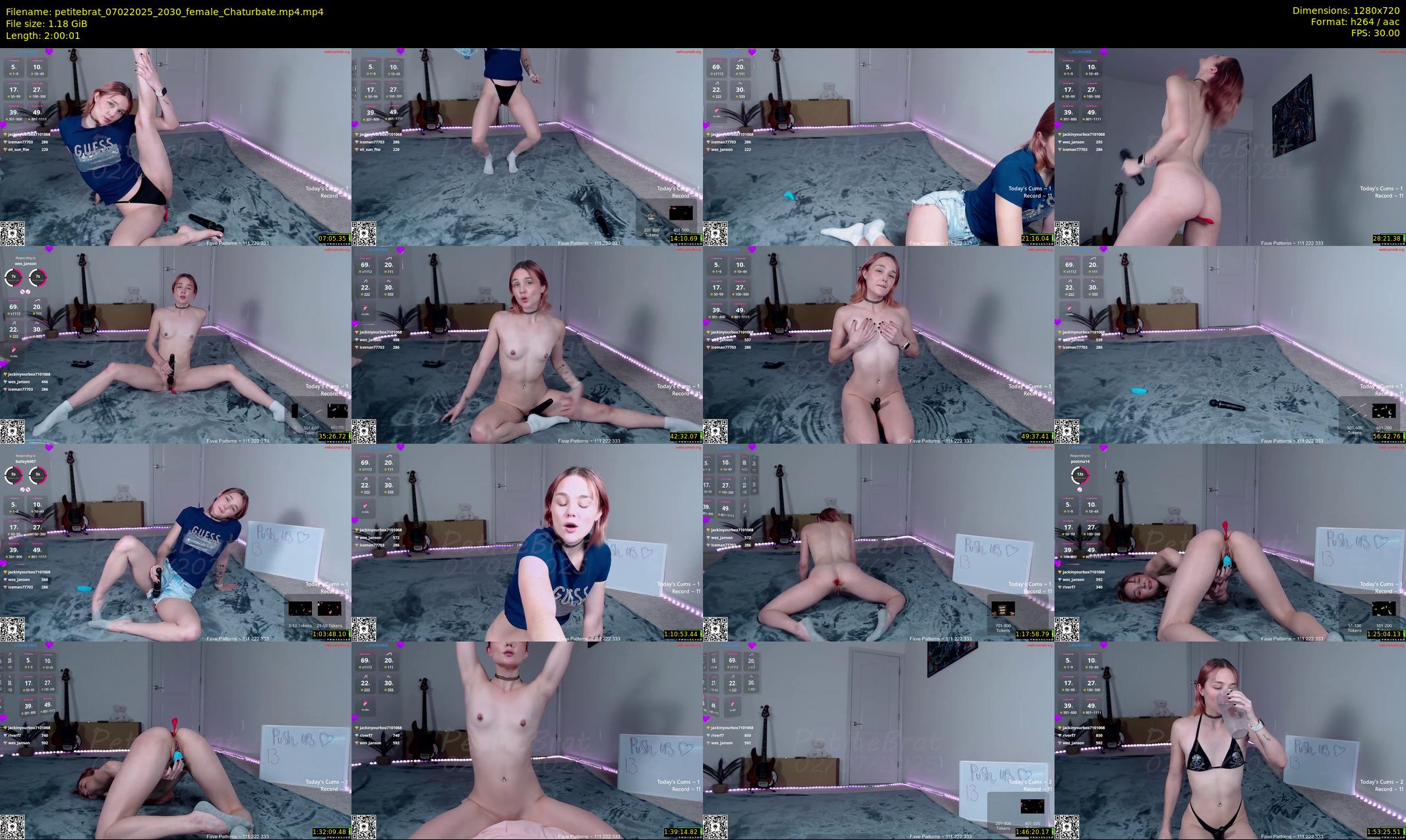 petitebrat — 121 minute Chaturbate female cam show recording, 720p, Feb 7, 2025