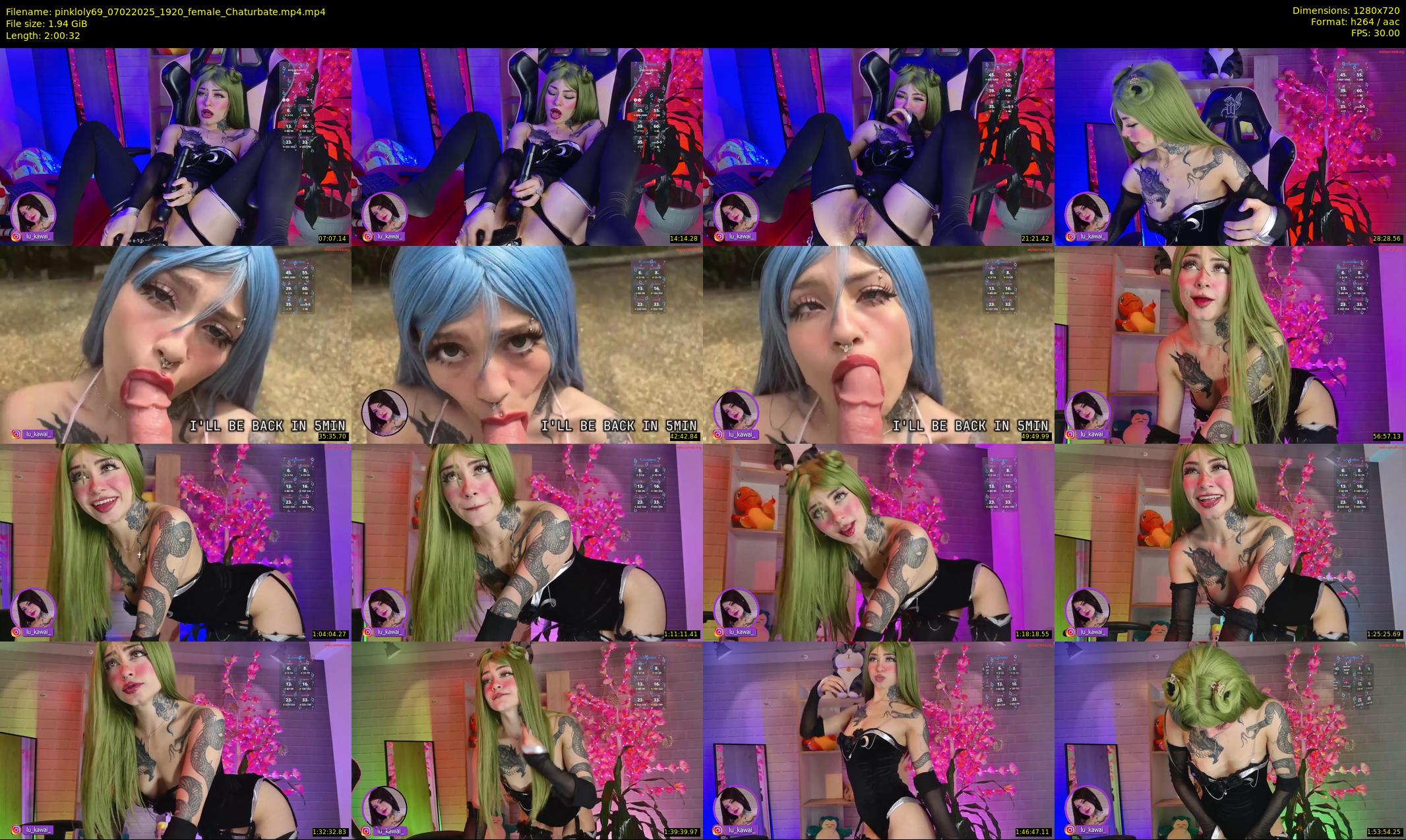 pinkloly69 — 121 minute Chaturbate female cam show recording, 720p, Feb 7, 2025