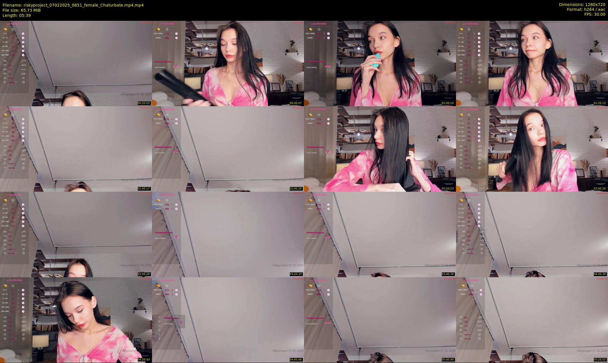 riskyproject — 6 minute Chaturbate couple cam show recording, 720p, Feb 7, 2025
