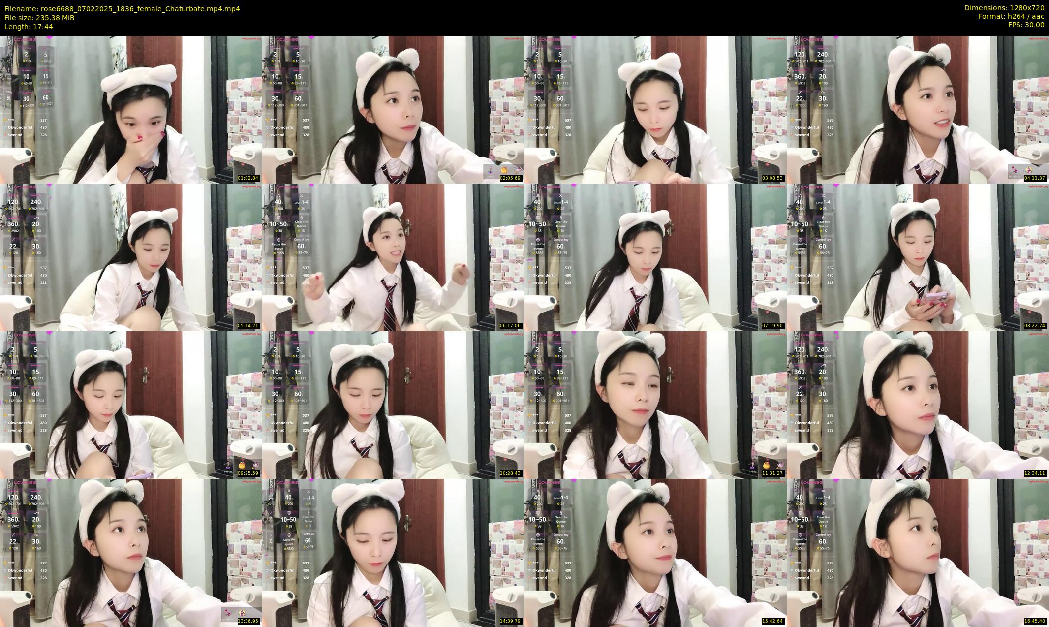 rose6688 — 18 minute Chaturbate female cam show recording, 720p, Feb 7, 2025