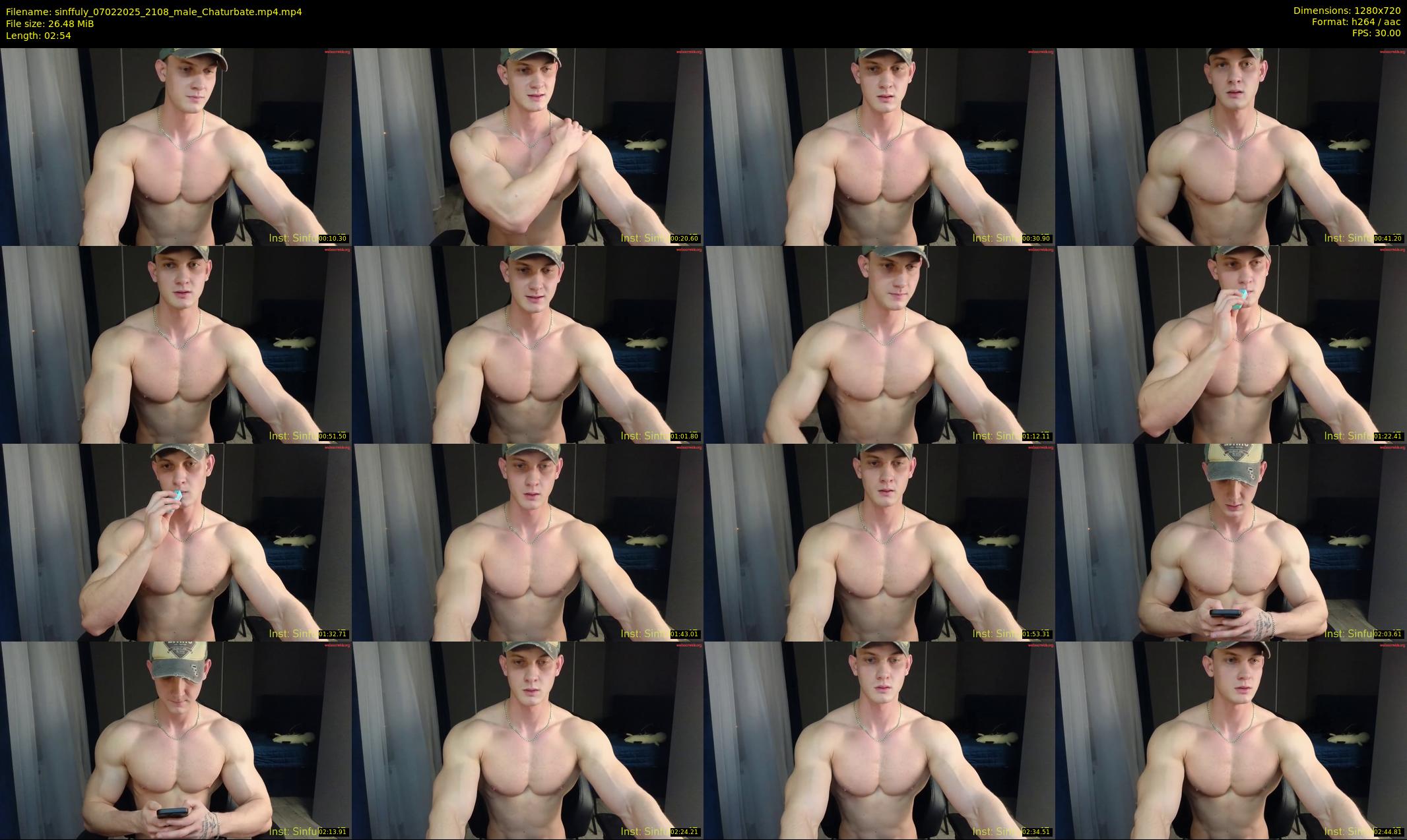 sinffuly — 3 minute Chaturbate male cam show recording, 720p, Feb 7, 2025
