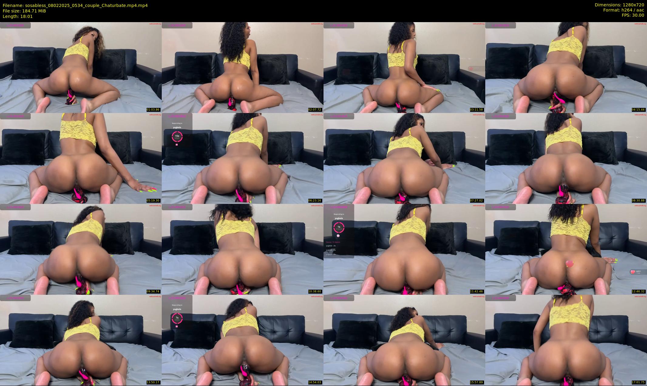 sosabless — 19 minute Chaturbate couple cam show recording, 720p, Feb 8, 2025