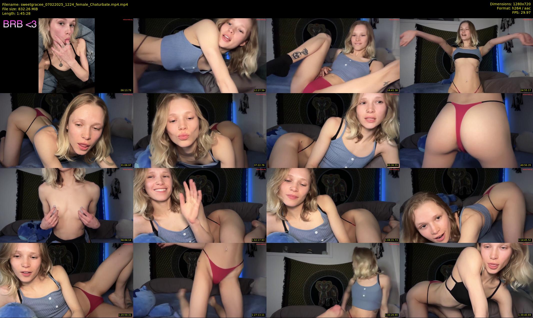 sweetgracee — 106 minute Chaturbate female cam show recording, 720p, Feb 7, 2025