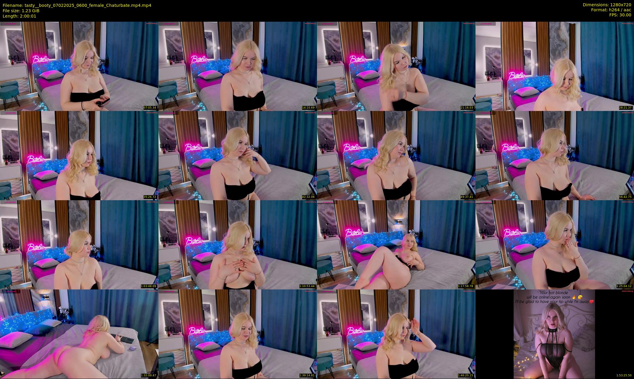 tasty__booty — 121 minute Chaturbate female cam show recording, 720p, Feb 7, 2025