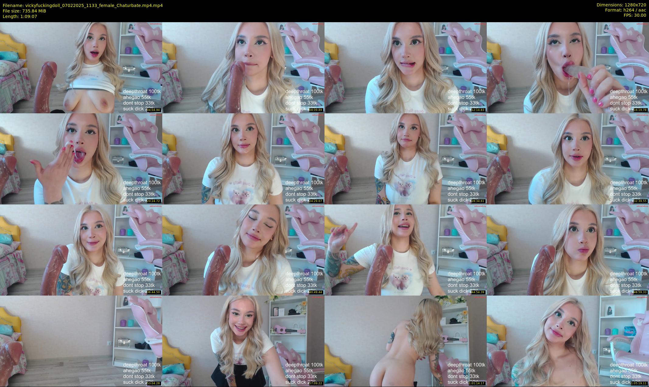 vickyfuckingdoll — 70 minute Chaturbate female cam show recording, 720p, Feb 7, 2025