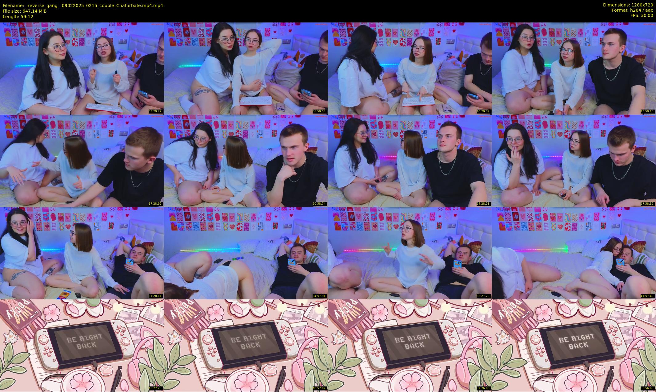 _reverse_gang_ — 60 minute Chaturbate couple cam show recording, 720p, Feb 9, 2025