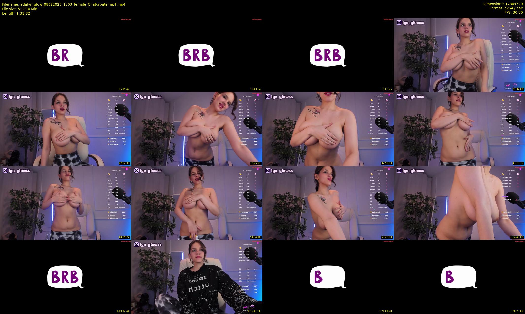 adalyn_glow — 92 minute Chaturbate female cam show recording, 720p, Feb 8, 2025
