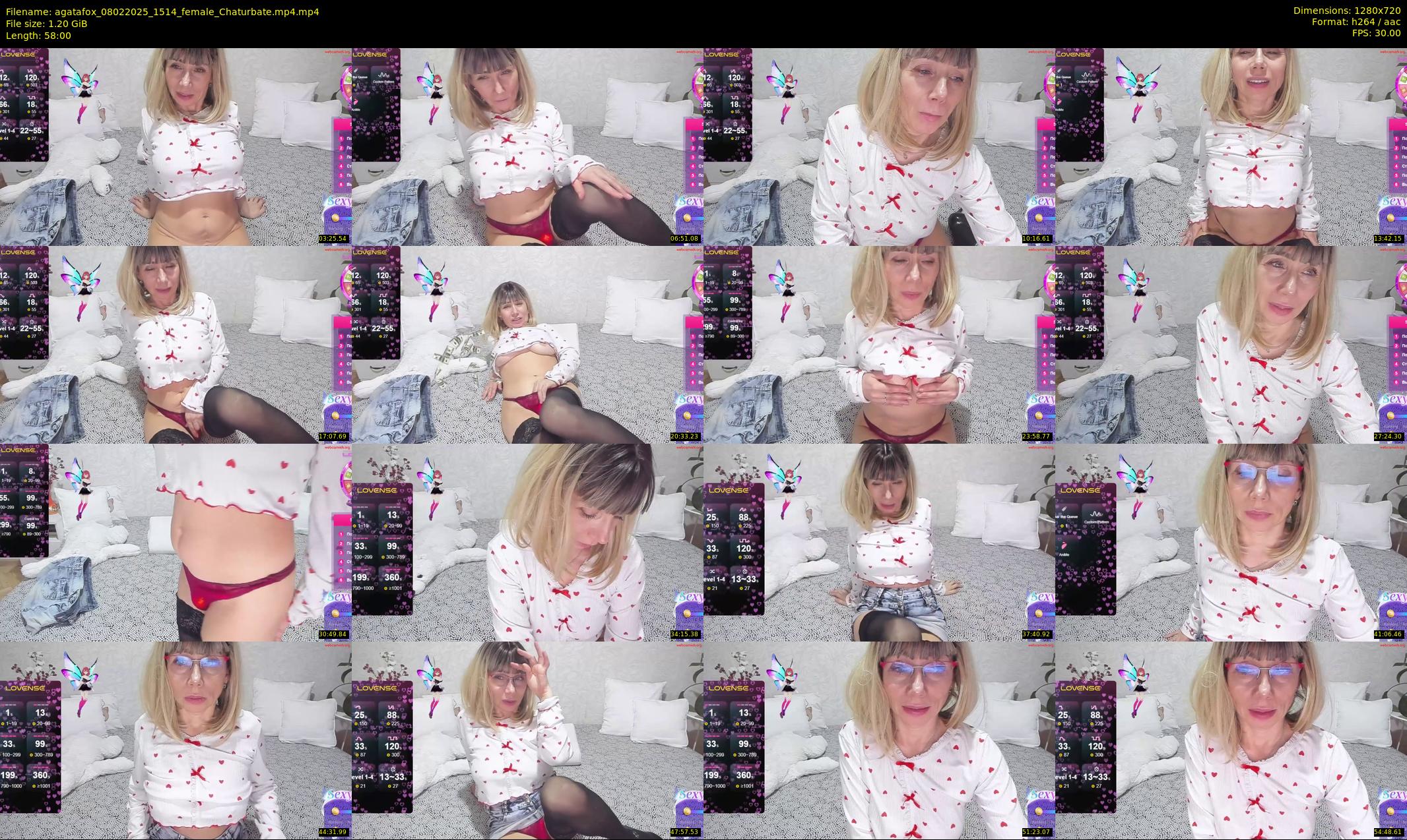 agatafox — 58 minute Chaturbate female cam show recording, 720p, Feb 8, 2025