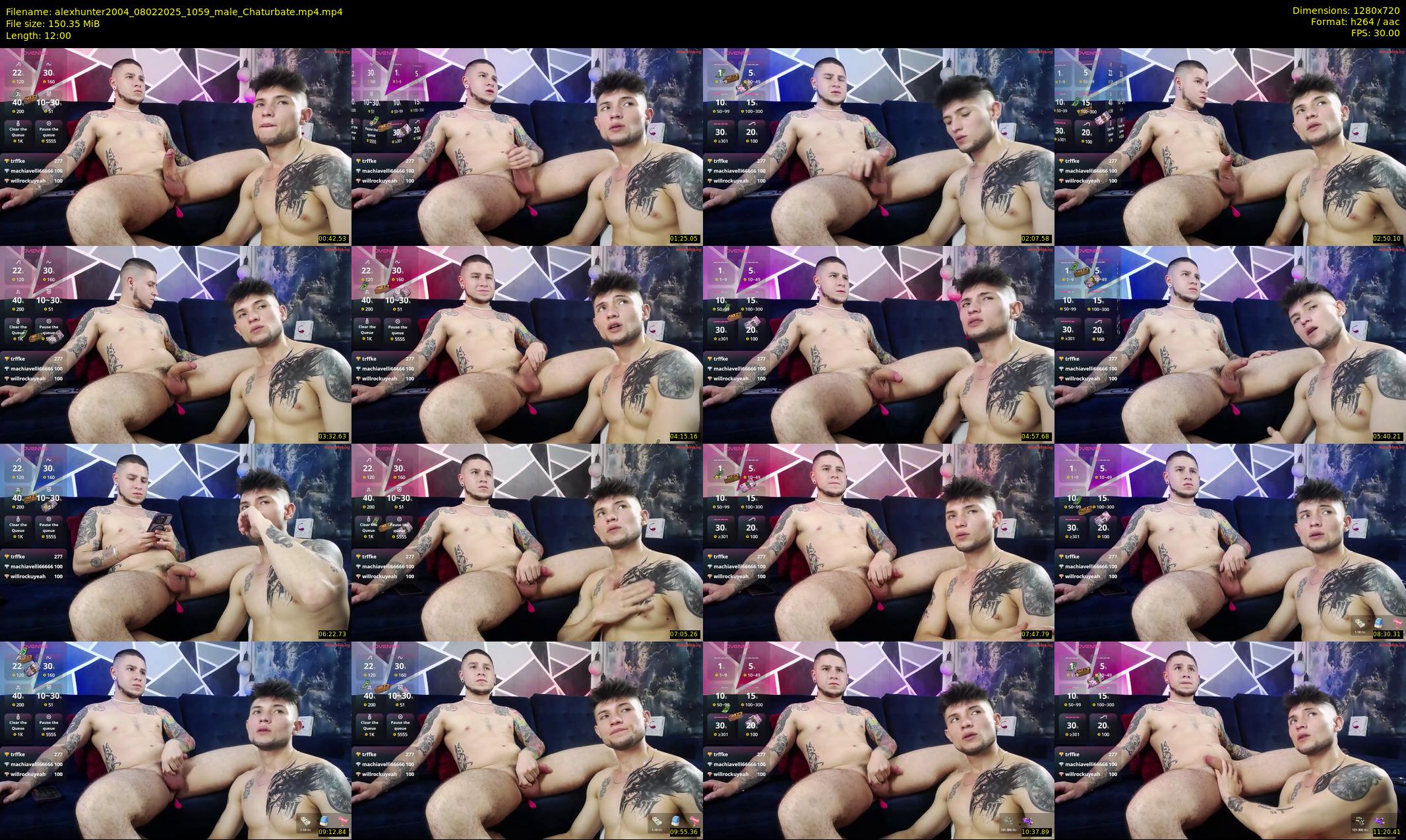 alexhunter2004 — 12 minute Chaturbate male cam show recording, 720p, Feb 8, 2025