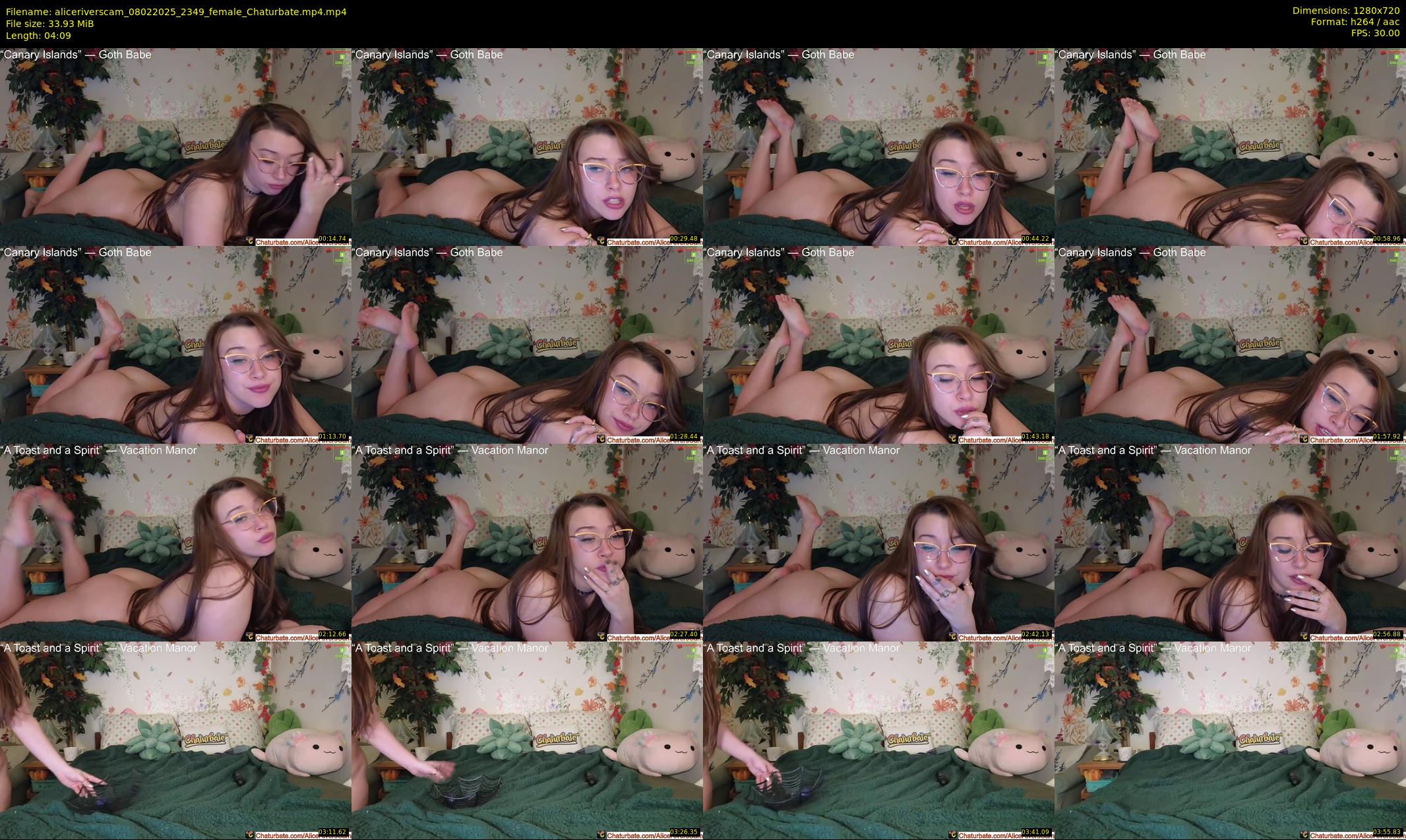 aliceriverscam — 5 minute Chaturbate female cam show recording, 720p, Feb 8, 2025