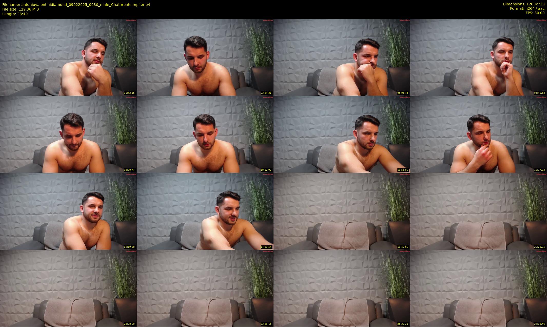 antoniovalentinidiamond — 29 minute Chaturbate male cam show recording, 720p, Feb 9, 2025