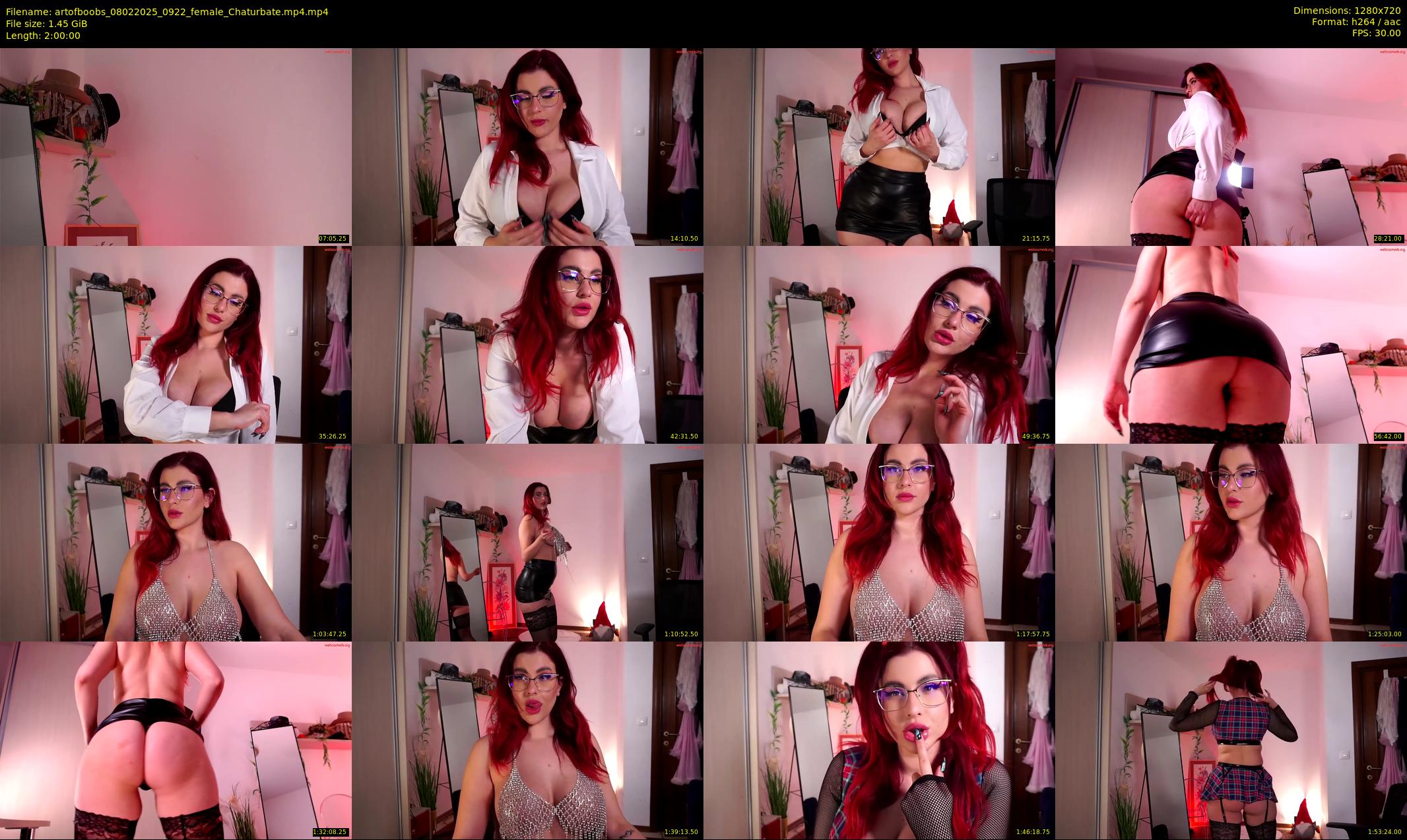 artofboobs — 120 minute Chaturbate female cam show recording, 720p, Feb 8, 2025