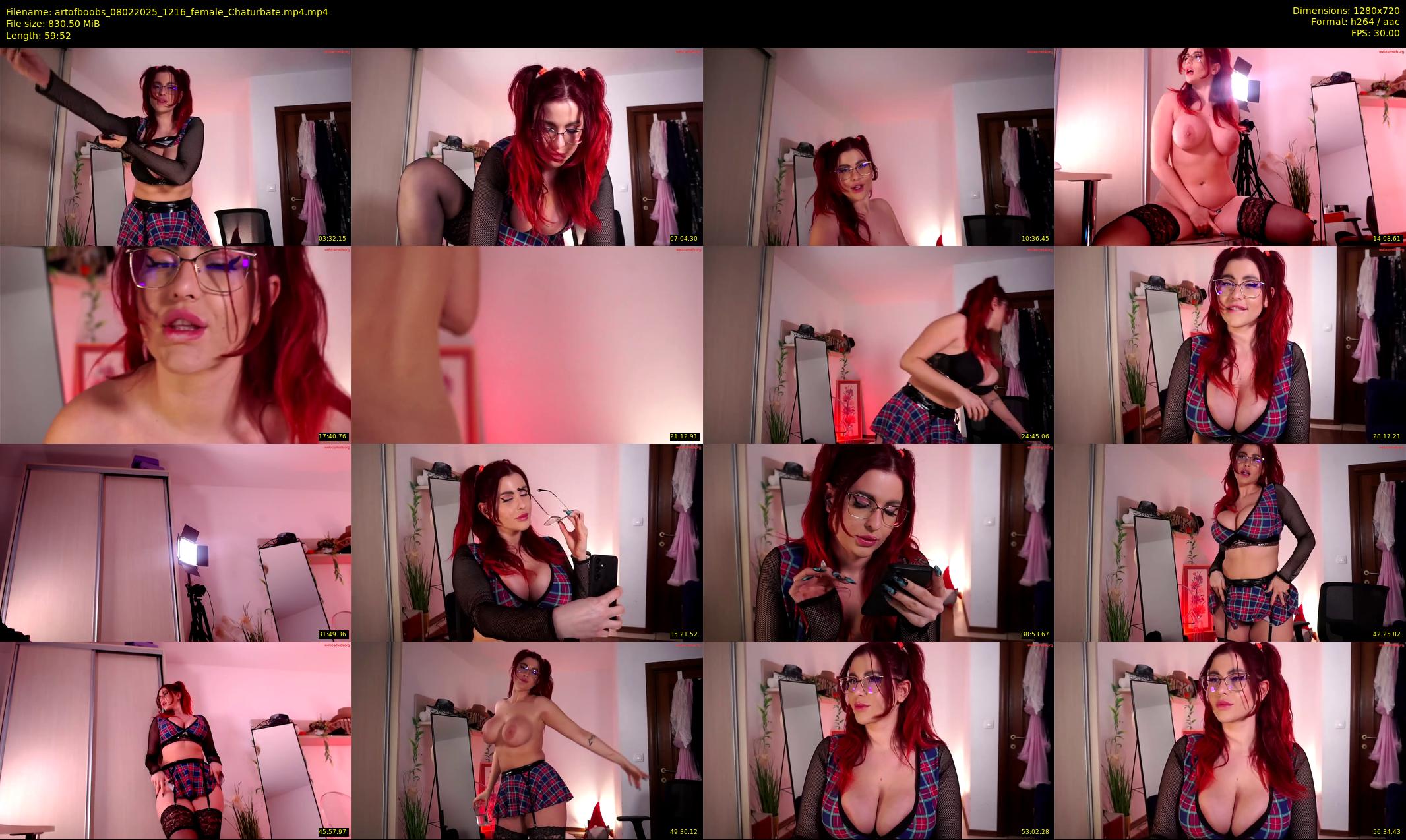 artofboobs — 60 minute Chaturbate female cam show recording, 720p, Feb 8, 2025