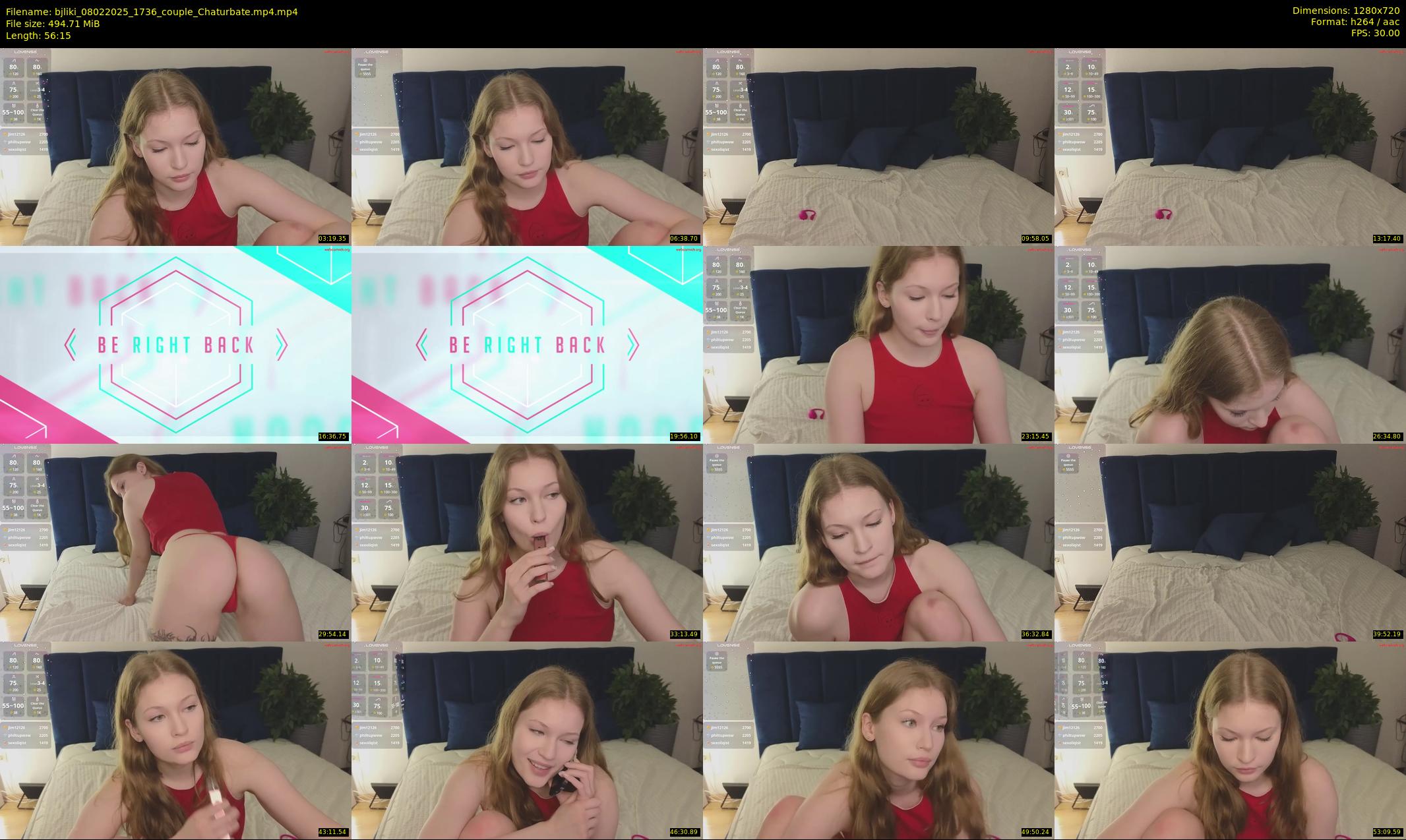 bjliki — 57 minute Chaturbate couple cam show recording, 720p, Feb 8, 2025