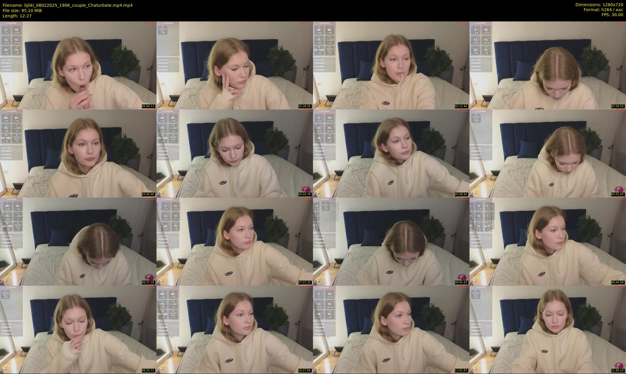 bjliki — 13 minute Chaturbate couple cam show recording, 720p, Feb 8, 2025
