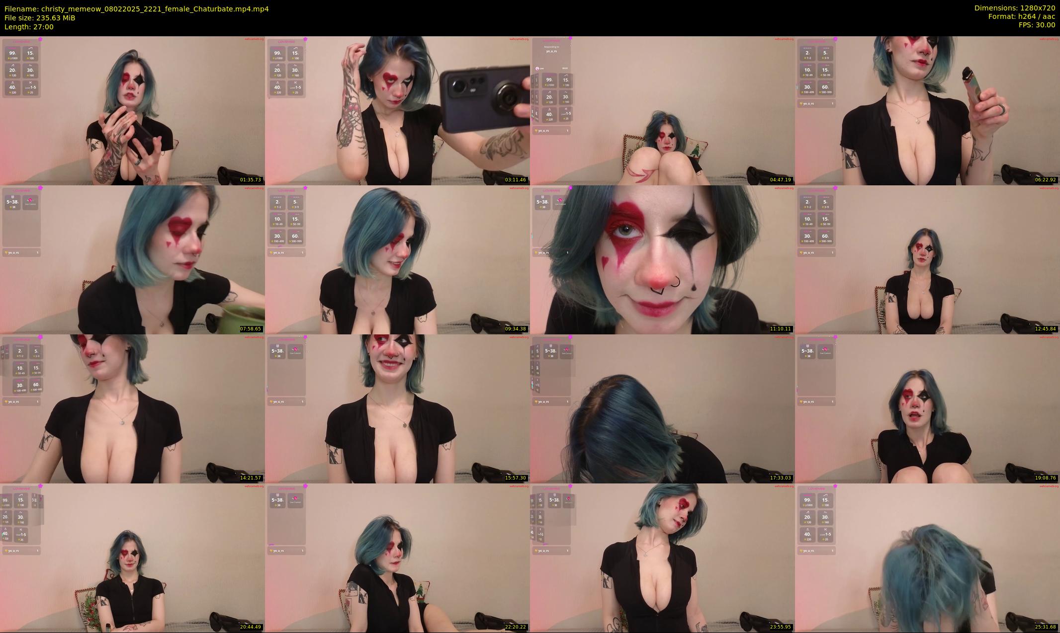 christy_memeow — 27 minute Chaturbate female cam show recording, 720p, Feb 8, 2025