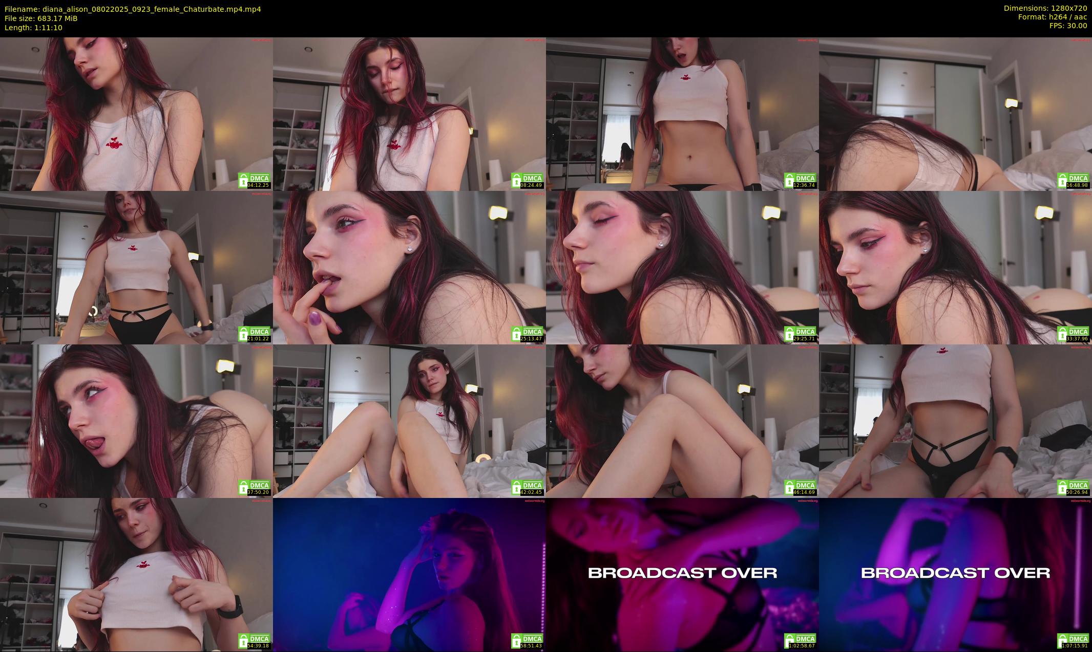 diana_alison — 72 minute Chaturbate female cam show recording, 720p, Feb 8, 2025
