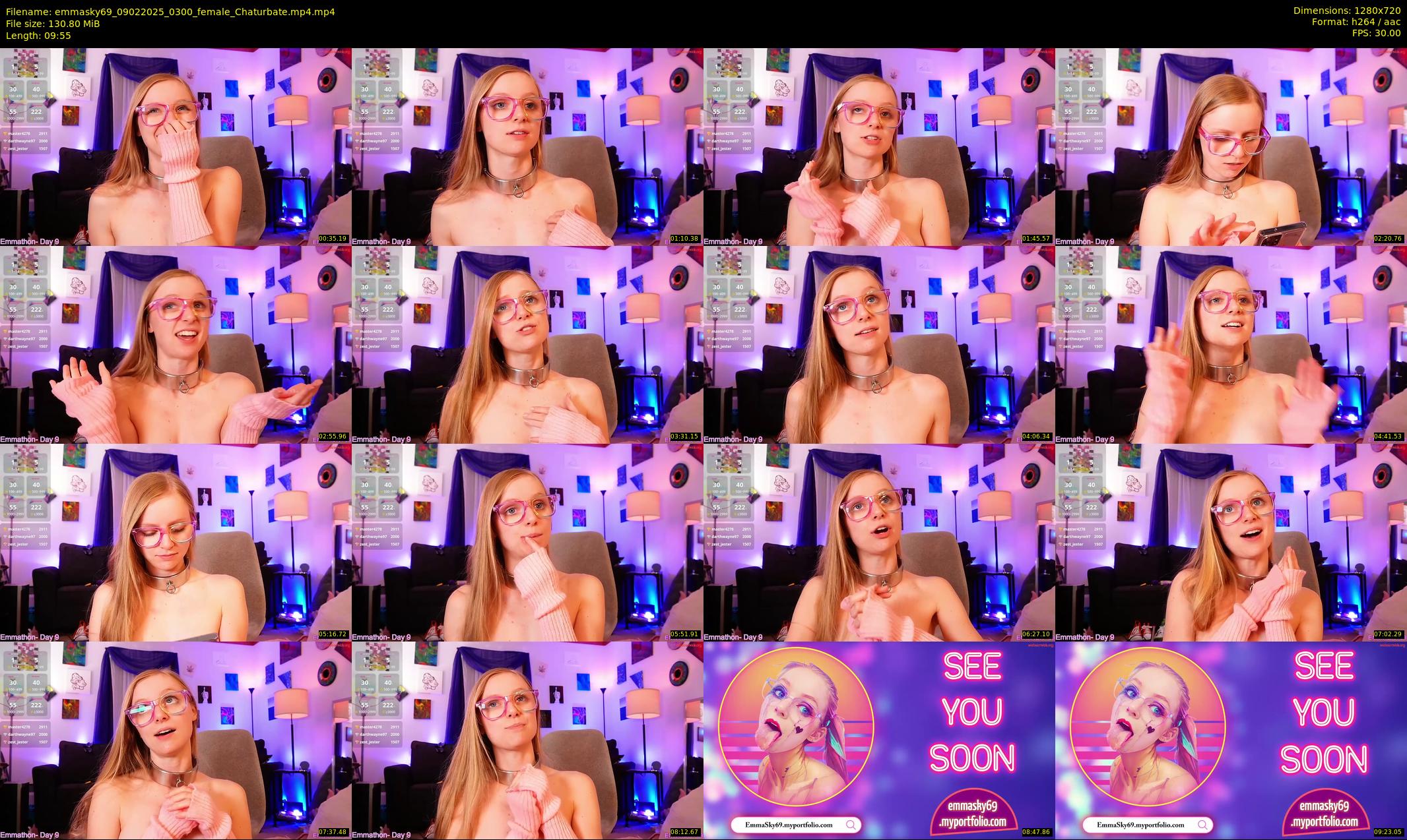 emmasky69 — 10 minute Chaturbate female cam show recording, 720p, Feb 9, 2025
