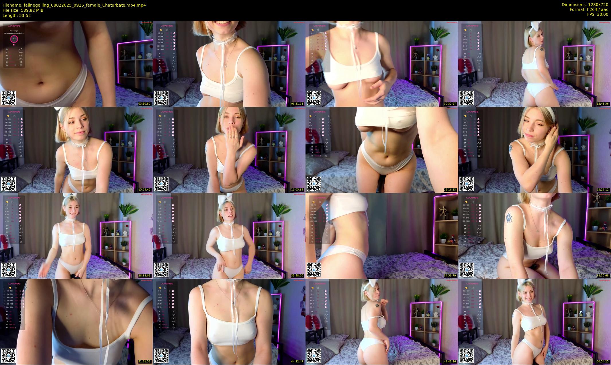 falinegelling — 54 minute Chaturbate female cam show recording, 720p, Feb 8, 2025