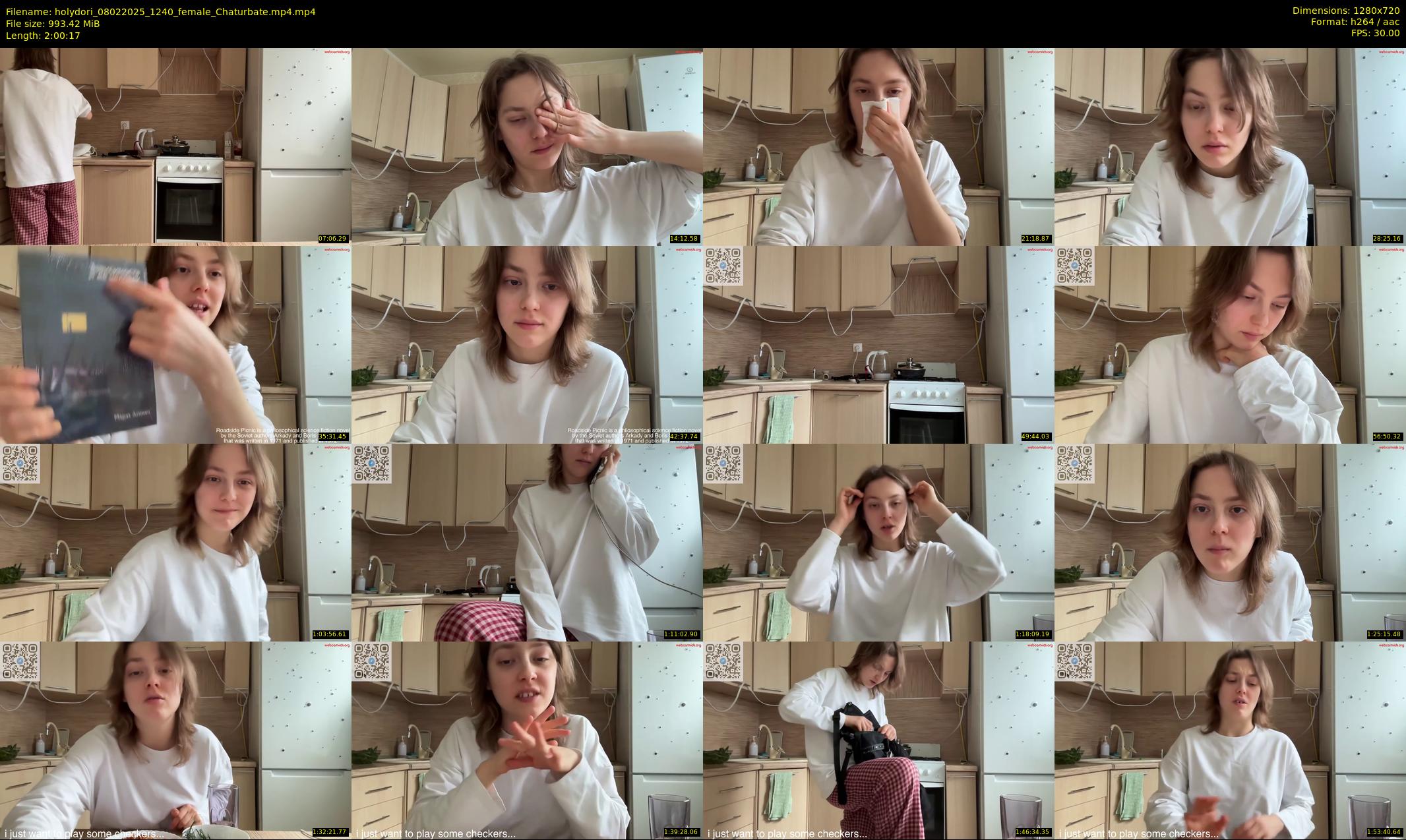 holydori — 121 minute Chaturbate female cam show recording, 720p, Feb 8, 2025