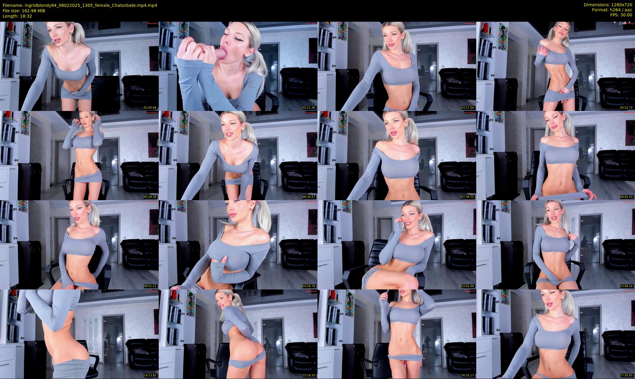 ingridblondy94 — 19 minute Chaturbate female cam show recording, 720p, Feb 8, 2025