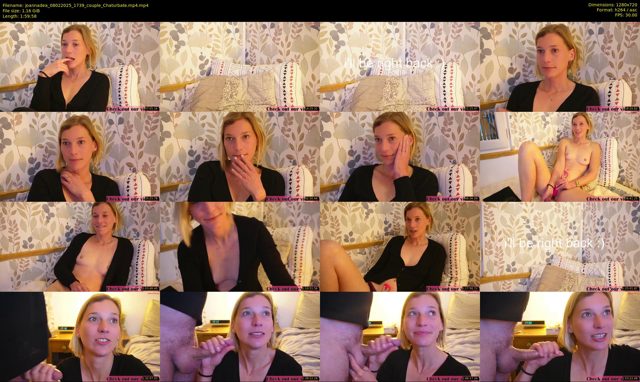 joannadea — 120 minute Chaturbate female cam show recording, 720p, Feb 8, 2025