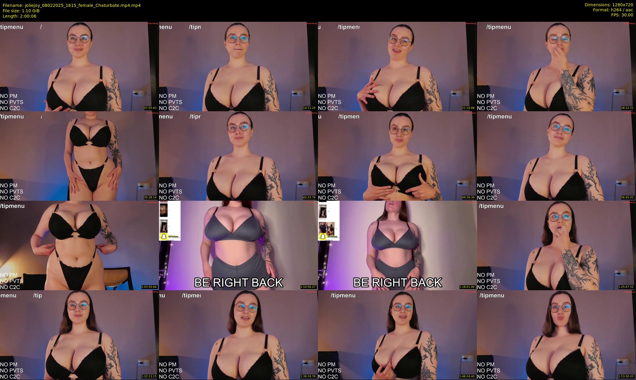 joliejoy — 121 minute Chaturbate female cam show recording, 720p, Feb 8, 2025