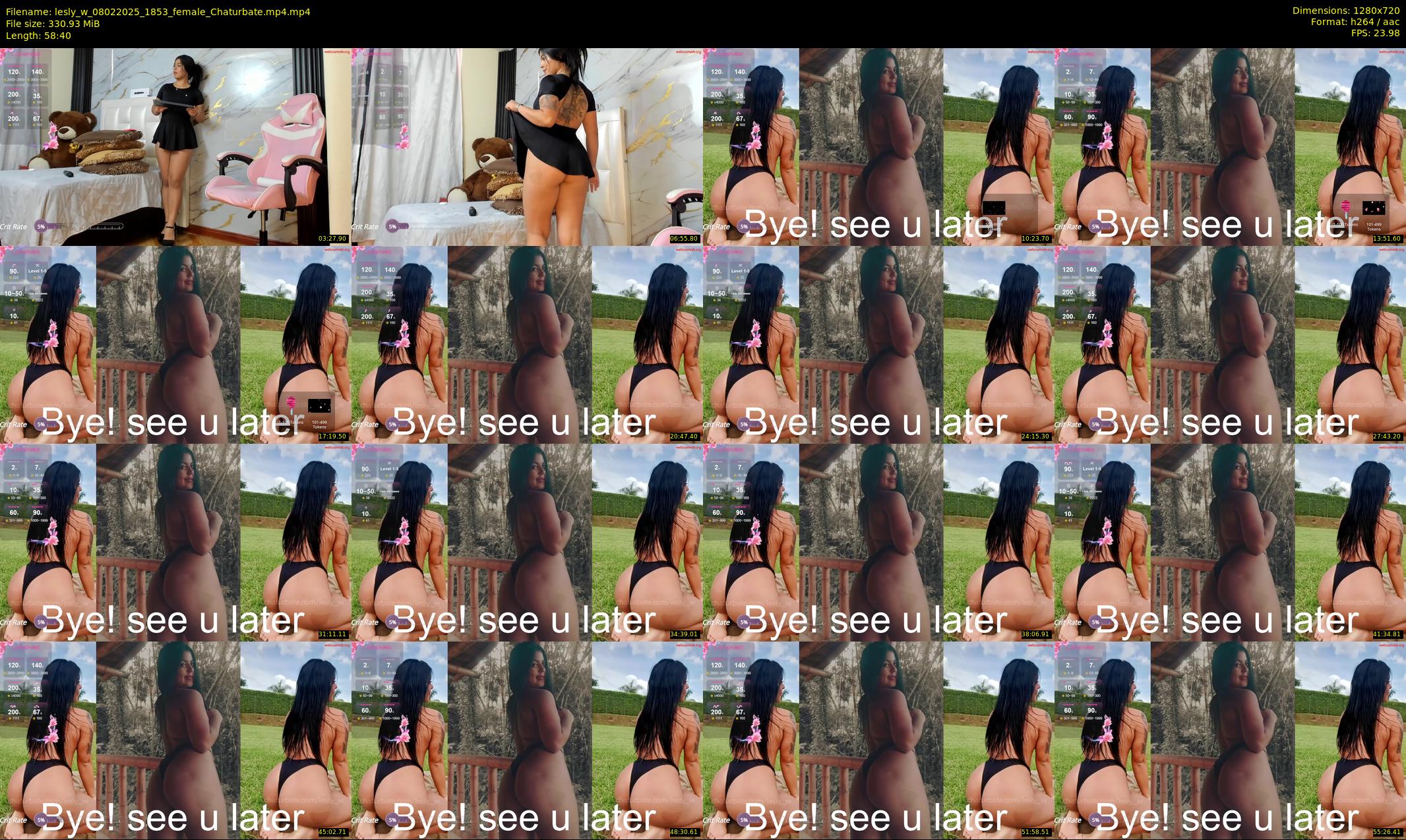 lesly_w — 59 minute Chaturbate female cam show recording, 720p, Feb 8, 2025