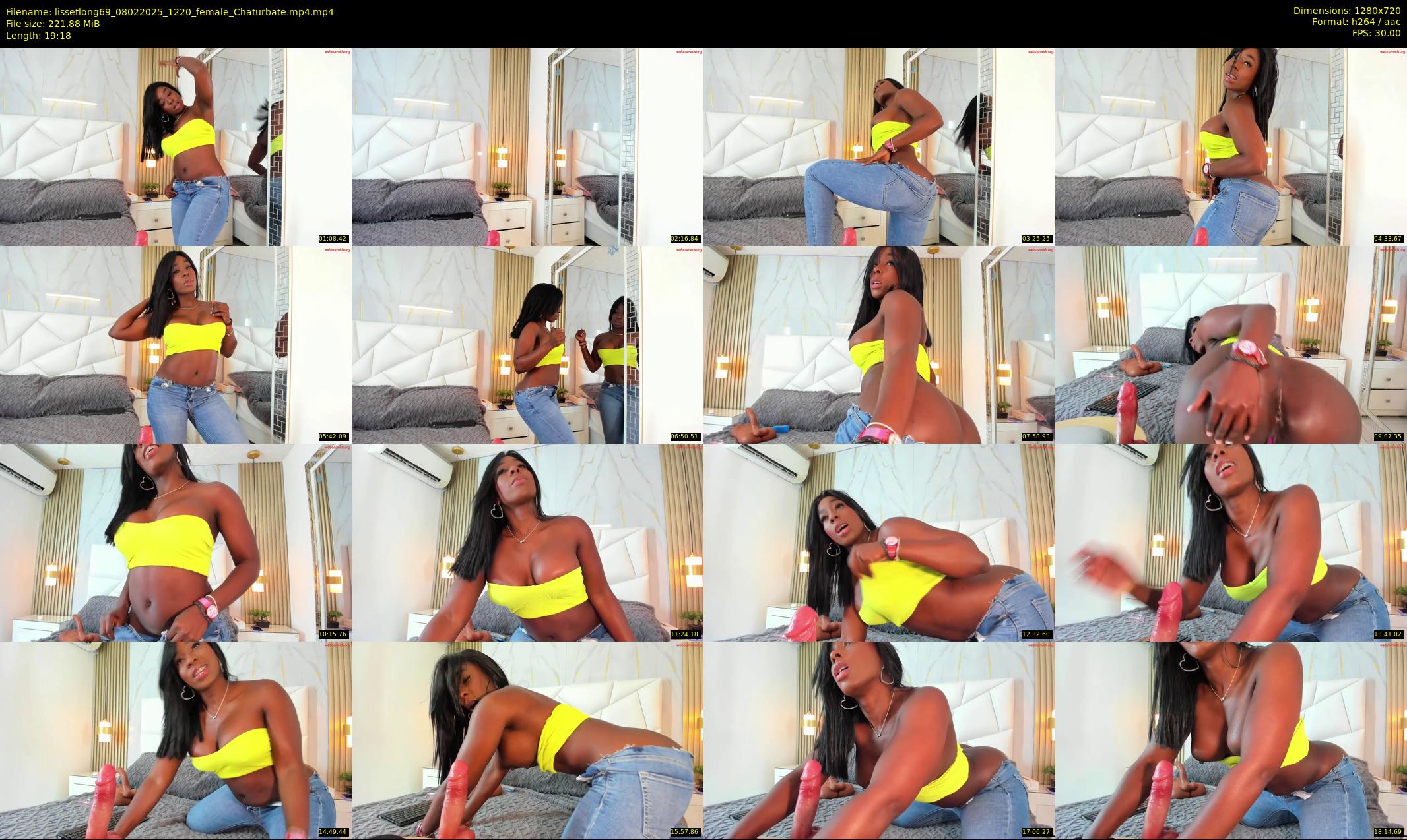 lissetlong69 — 20 minute Chaturbate female cam show recording, 720p, Feb 8, 2025