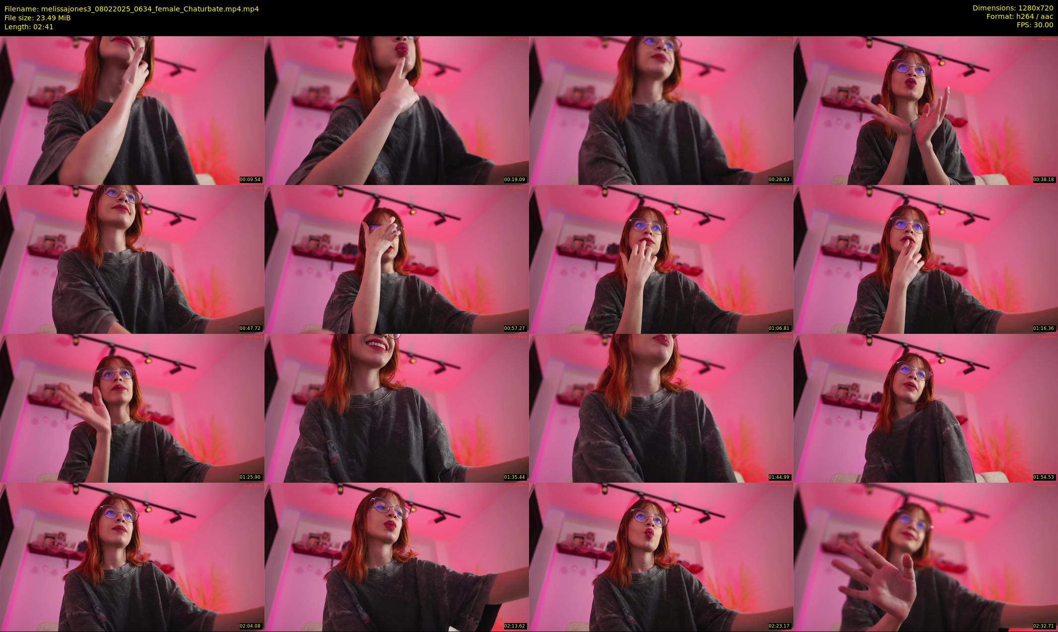 melissajones3 — 3 minute Chaturbate female cam show recording, 720p, Feb 8, 2025