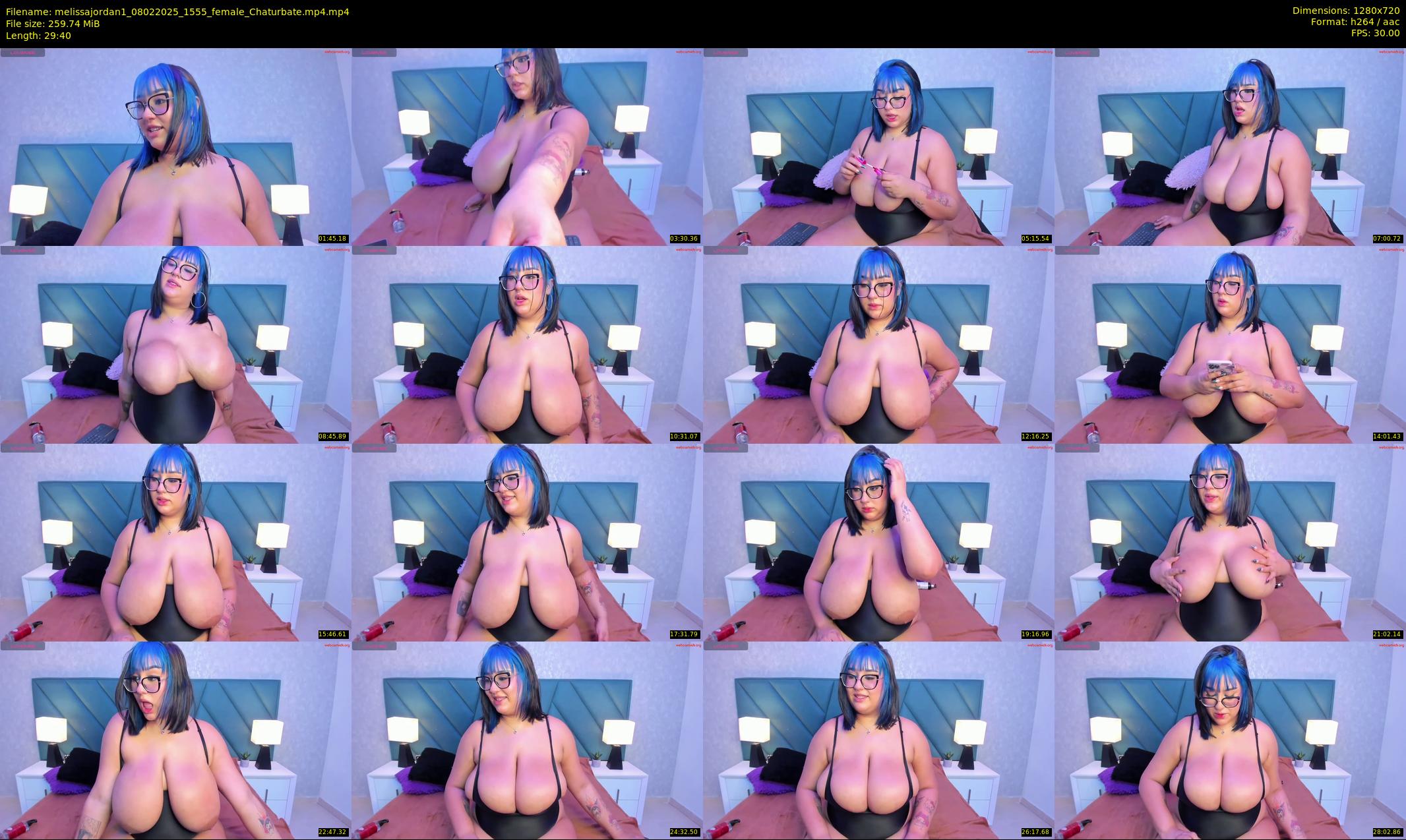 melissajordan1 — 30 minute Chaturbate female cam show recording, 720p, Feb 8, 2025
