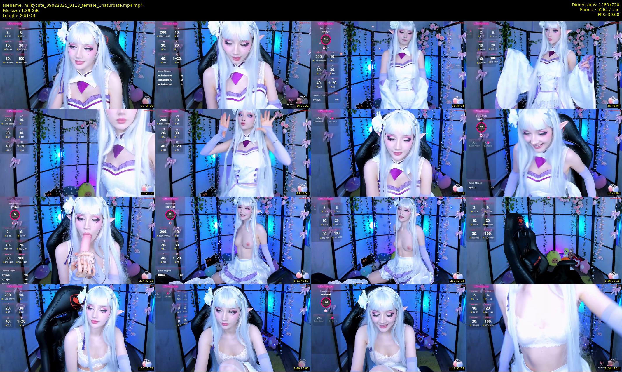 milkycute — 122 minute Chaturbate female cam show recording, 720p, Feb 9, 2025