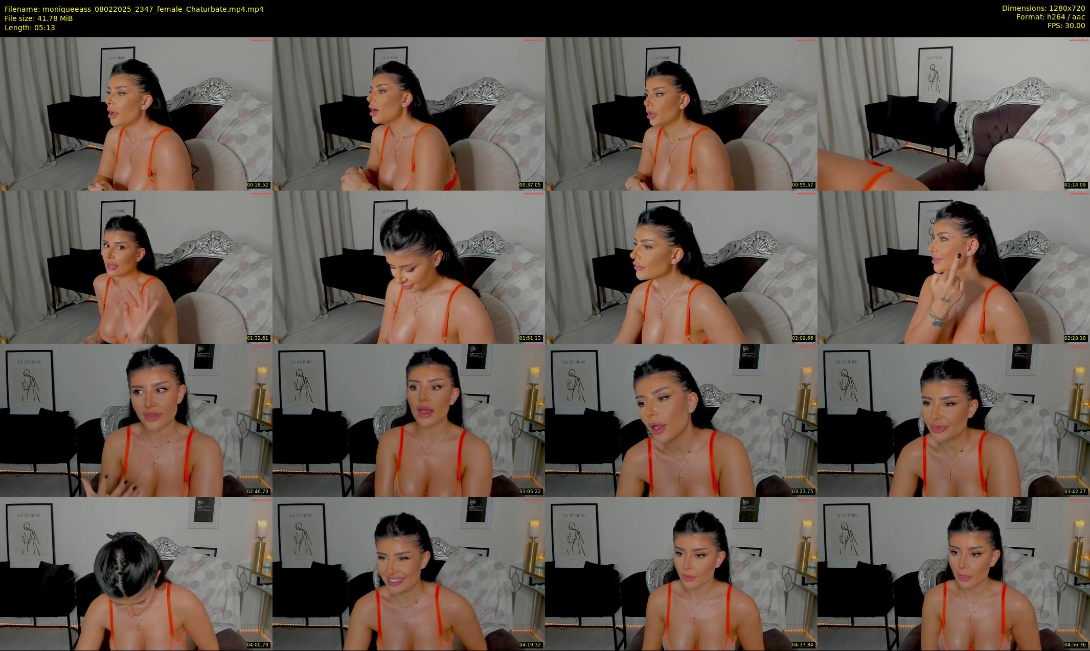 moniqueeass — 6 minute Chaturbate female cam show recording, 720p, Feb 8, 2025