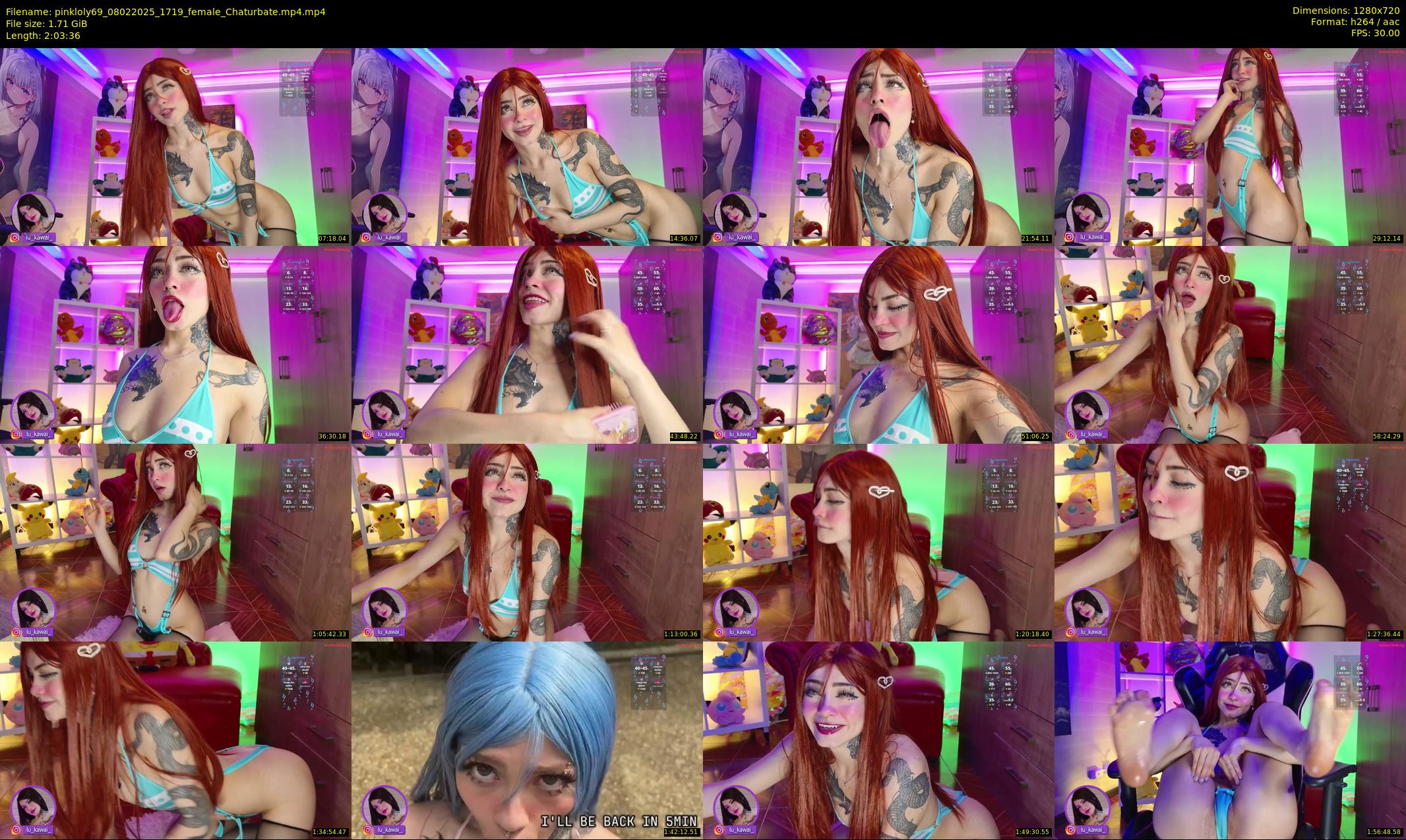 pinkloly69 — 124 minute Chaturbate female cam show recording, 720p, Feb 8, 2025
