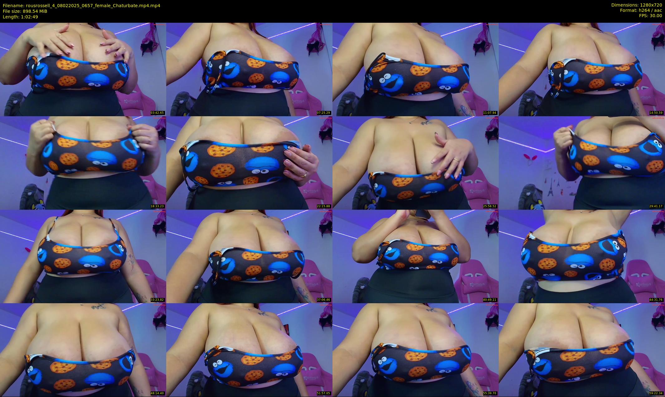 rousrossell_4 — 63 minute Chaturbate female cam show recording, 720p, Feb 8, 2025