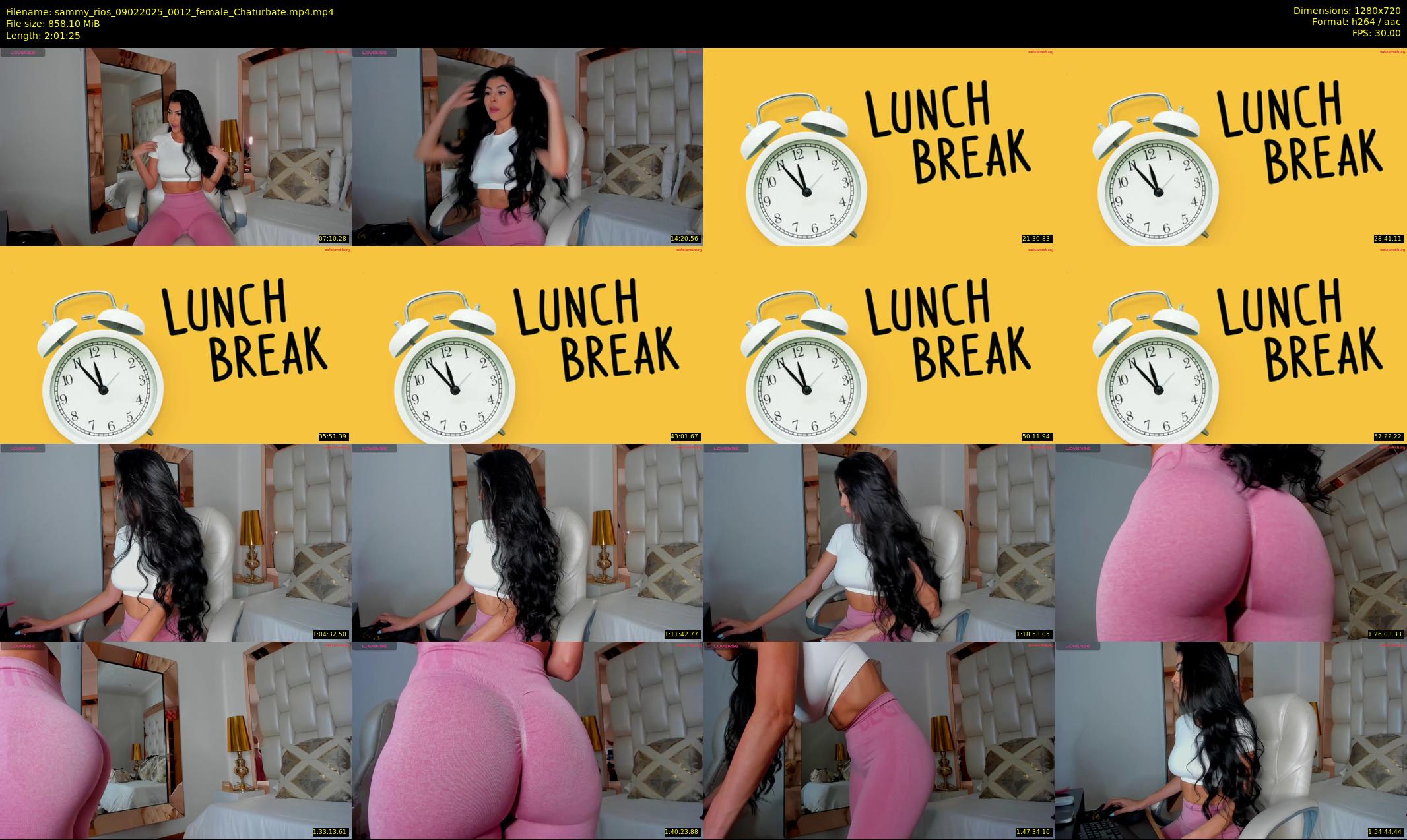 sammy_rios — 122 minute Chaturbate female cam show recording, 720p, Feb 9, 2025