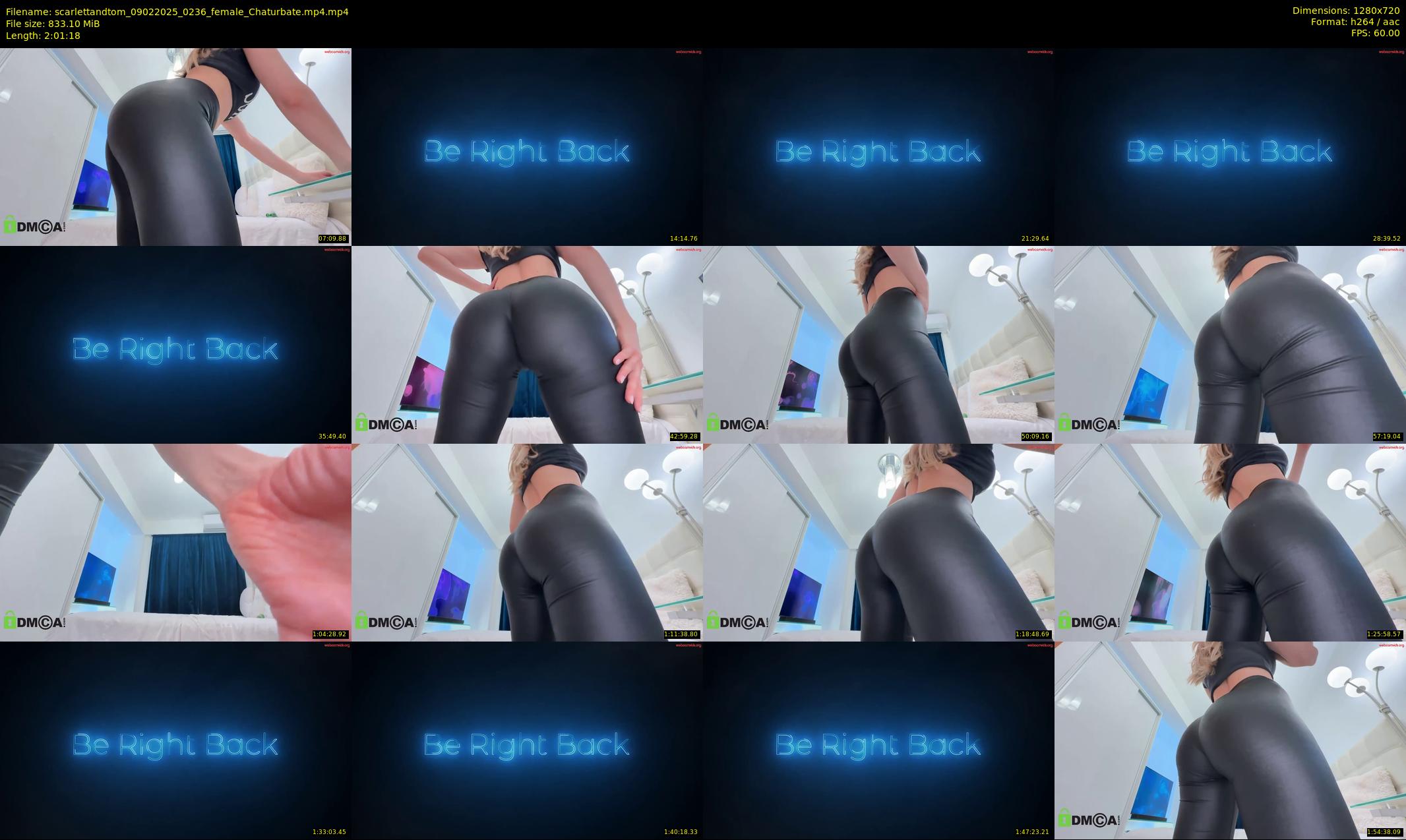 scarlettandtom — 122 minute Chaturbate couple cam show recording, 720p, Feb 9, 2025