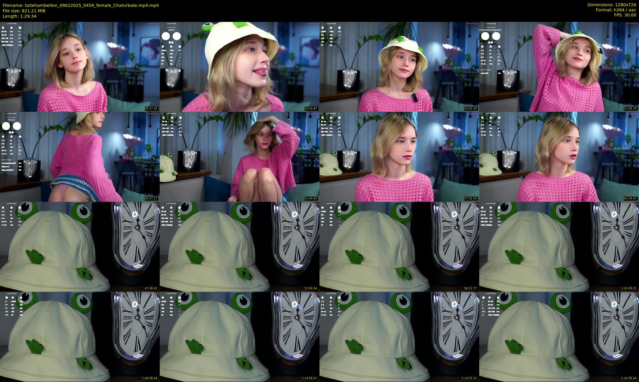 taitehambelton — 90 minute Chaturbate female cam show recording, 720p, Feb 9, 2025
