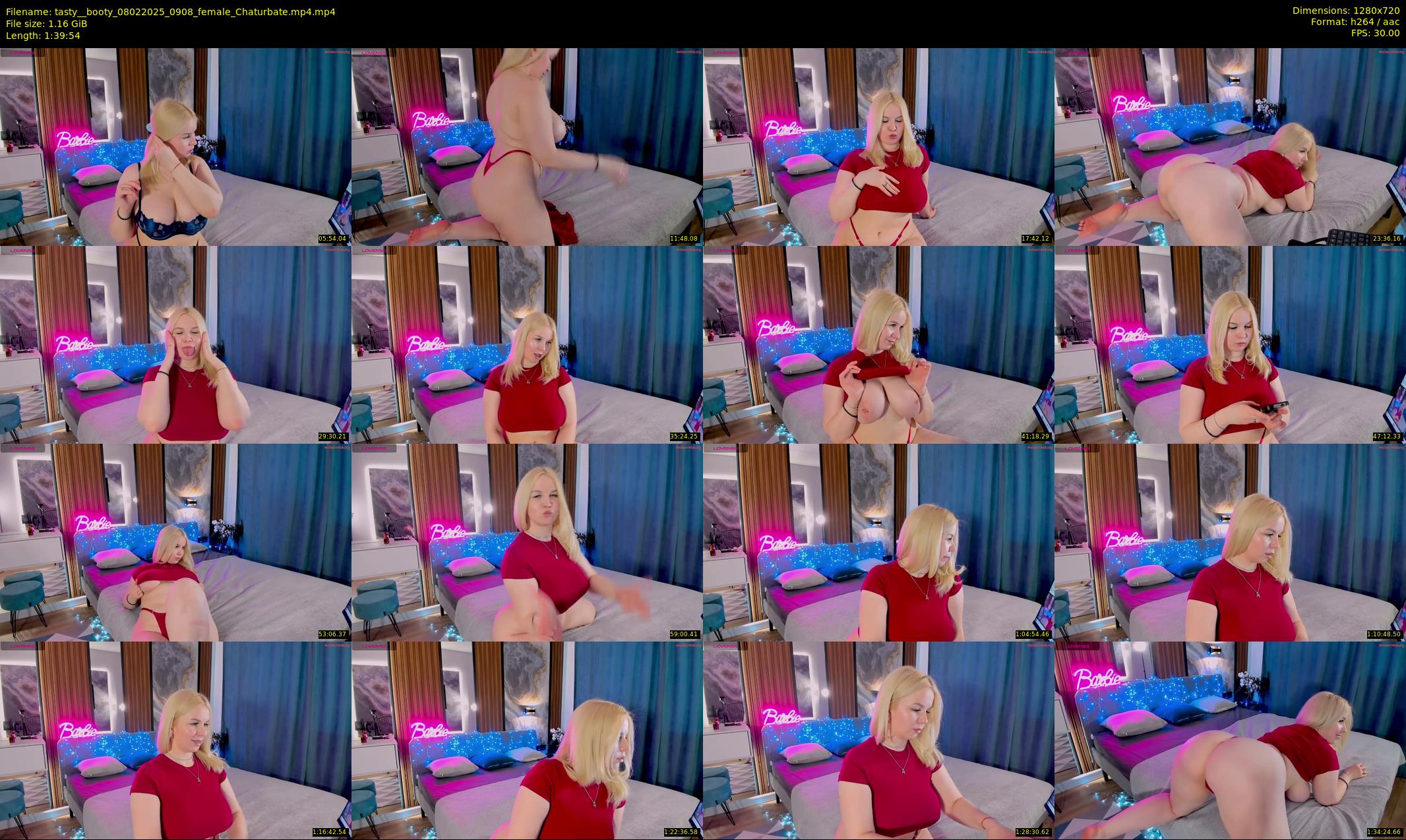 tasty__booty — 100 minute Chaturbate female cam show recording, 720p, Feb 8, 2025