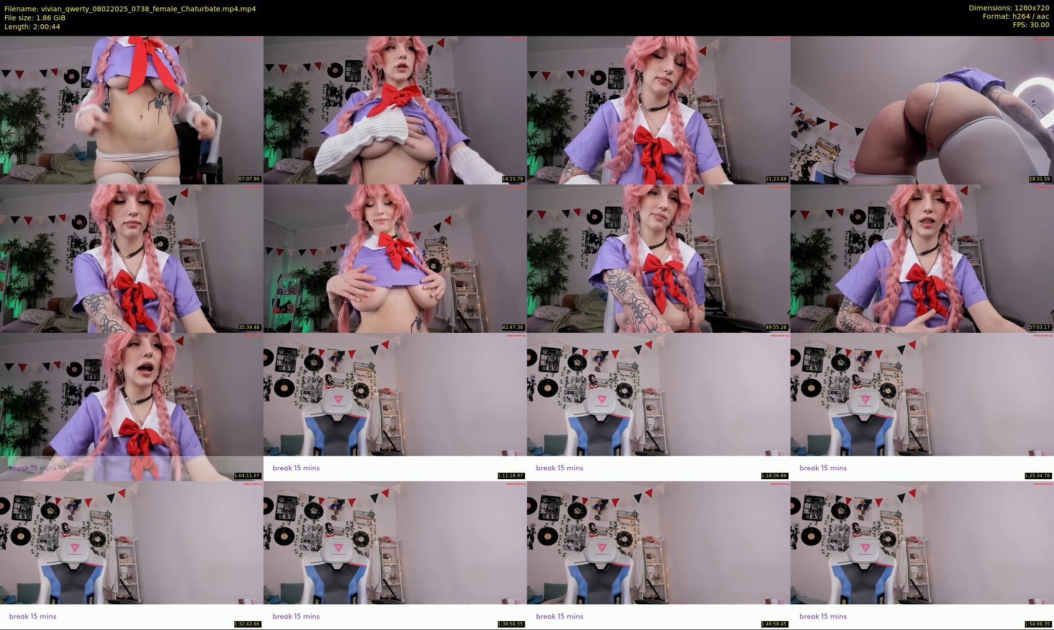 vivian_qwerty — 121 minute Chaturbate female cam show recording, 720p, Feb 8, 2025