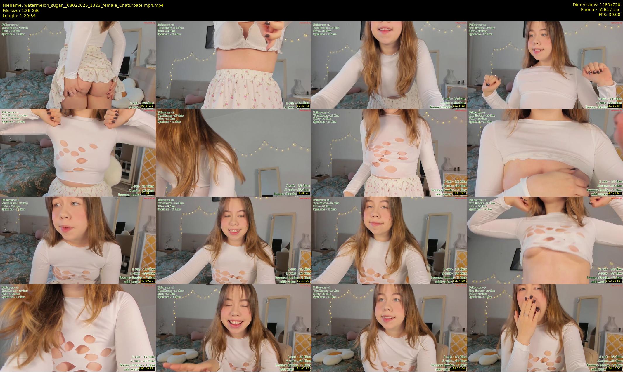 watermelon_sugar_ — 90 minute Chaturbate female cam show recording, 720p, Feb 8, 2025