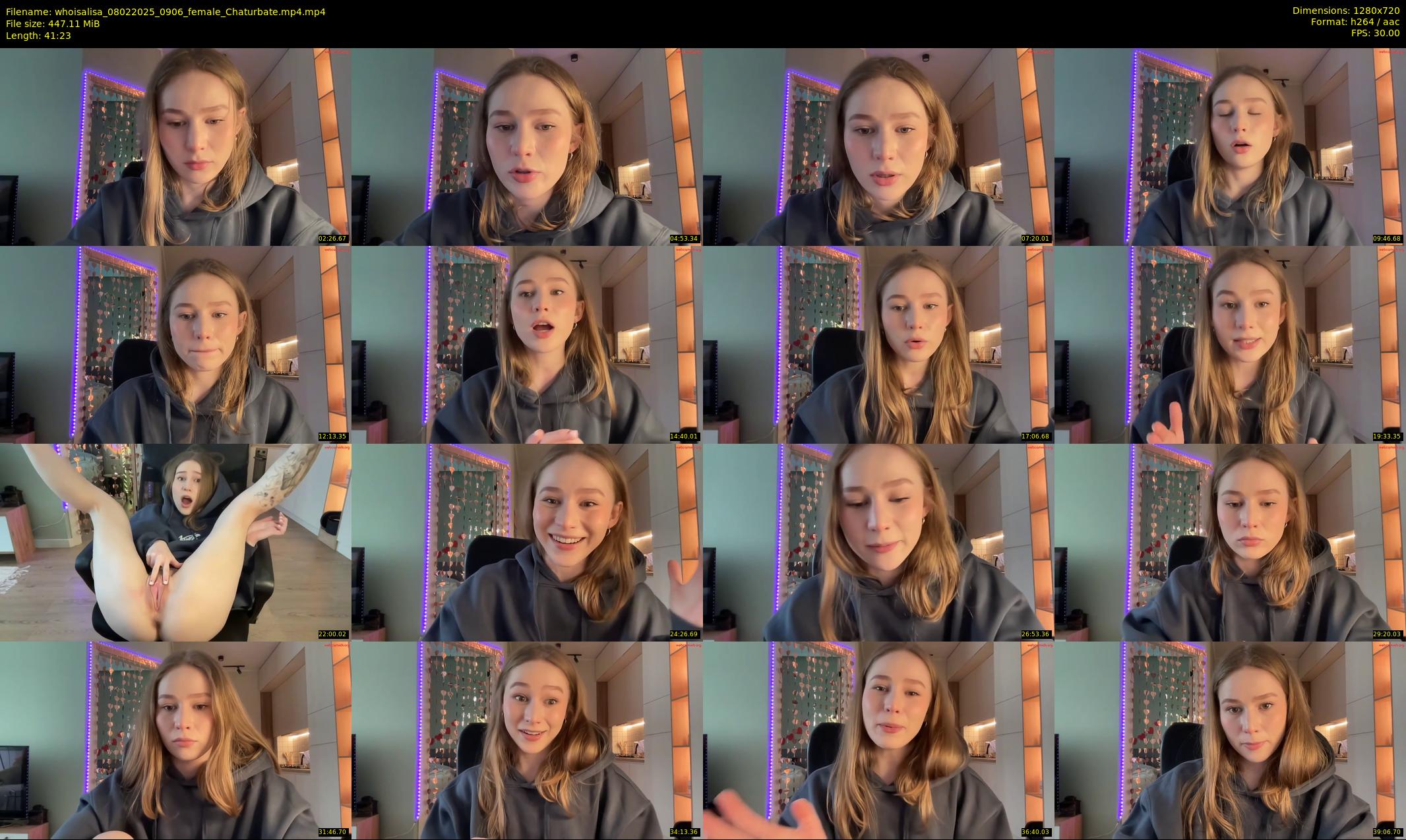 whoisalisa — 42 minute Chaturbate female cam show recording, 720p, Feb 8, 2025