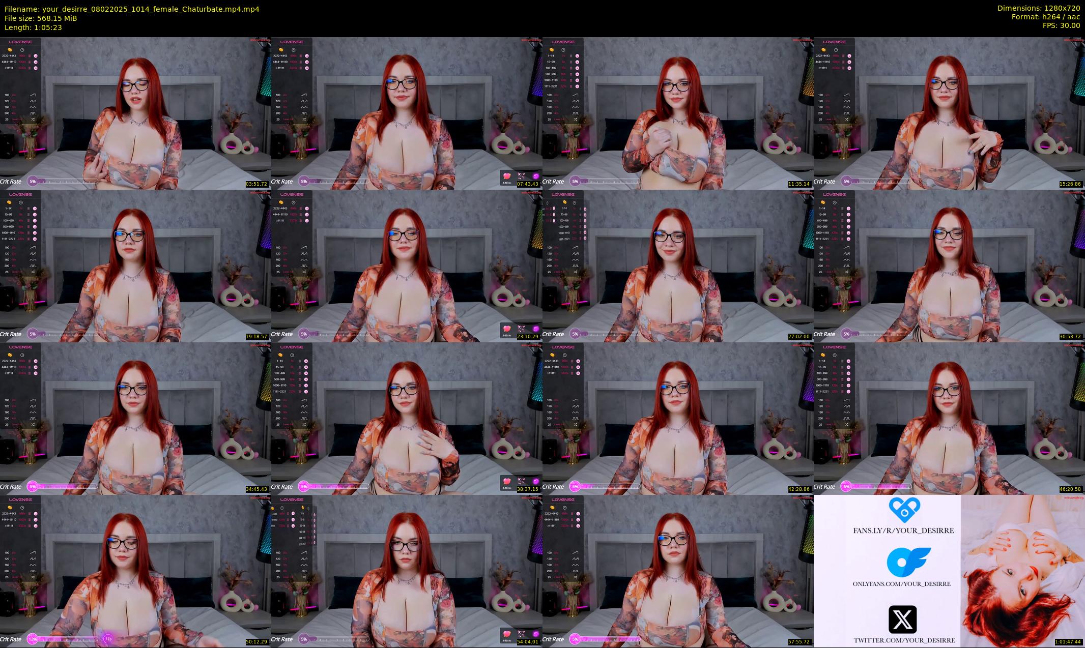 your_desirre — 66 minute Chaturbate female cam show recording, 720p, Feb 8, 2025