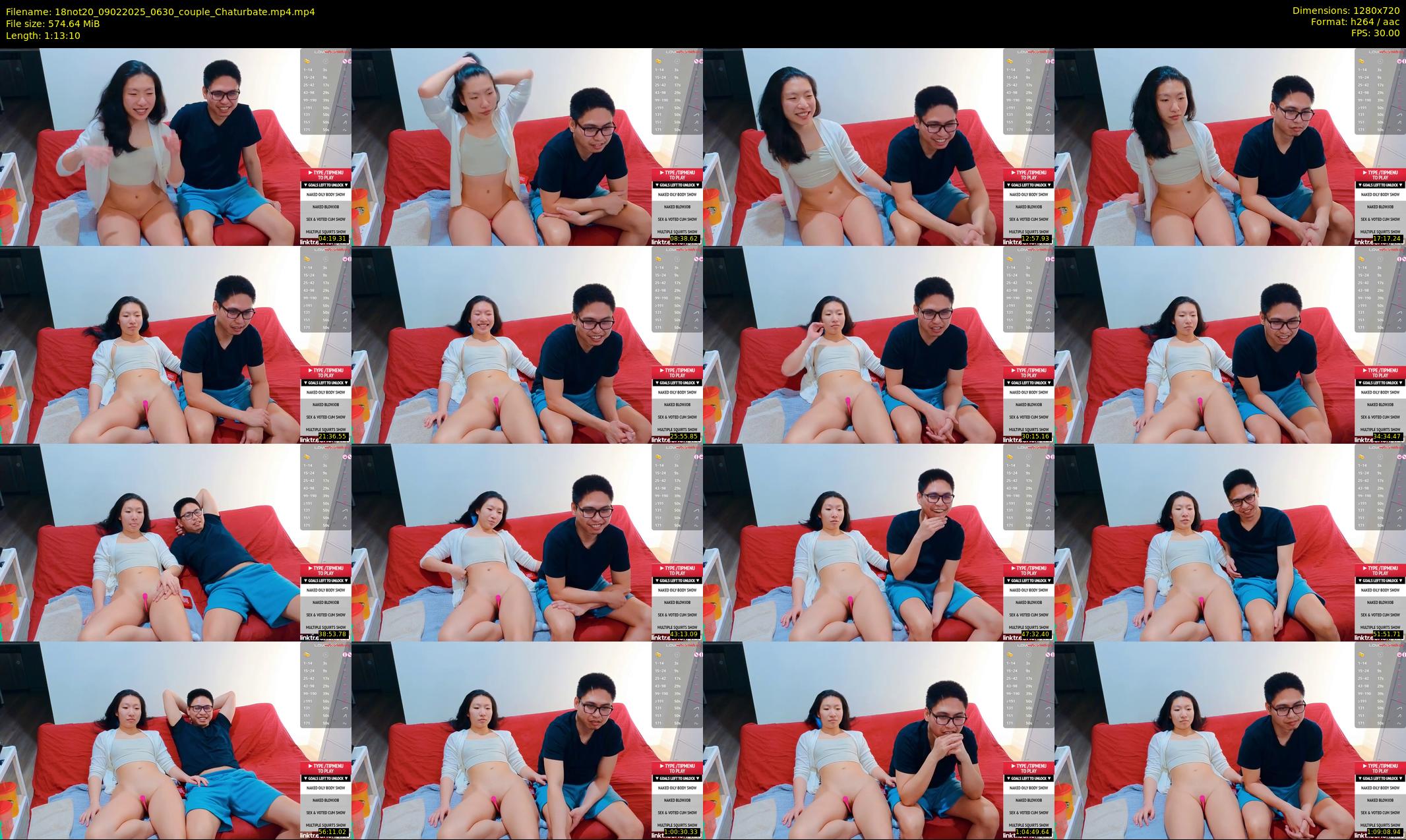 18not20 — 74 minute Chaturbate couple cam show recording, 720p, Feb 9, 2025