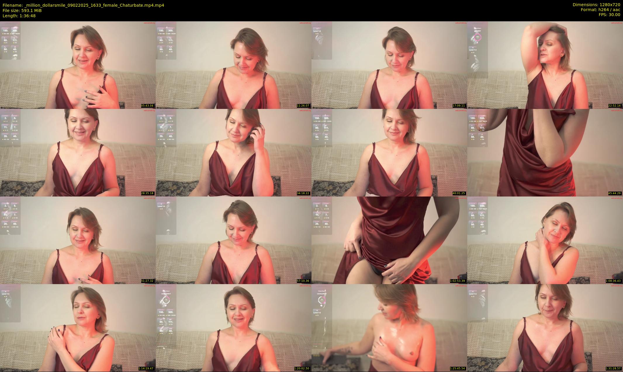 _million_dollarsmile — 97 minute Chaturbate female cam show recording, 720p, Feb 9, 2025