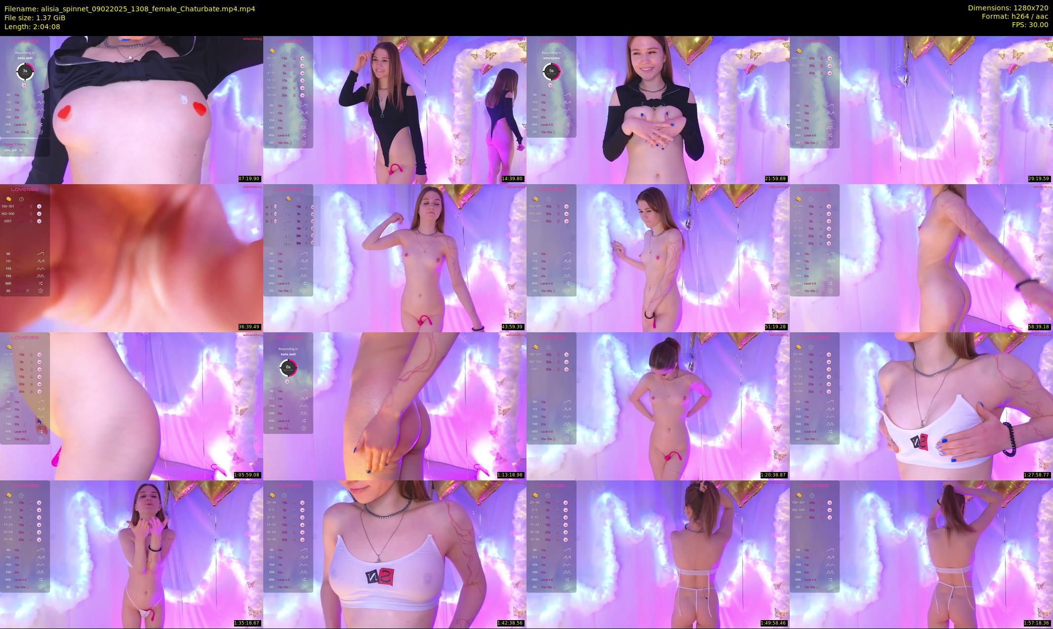 alisia_spinnet — 125 minute Chaturbate female cam show recording, 720p, Feb 9, 2025