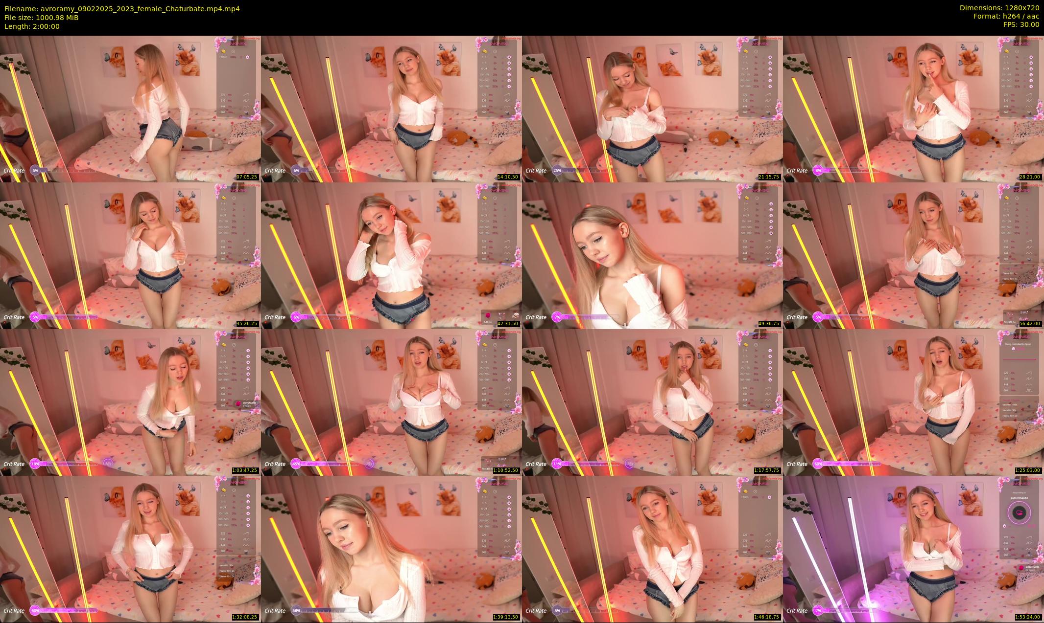 avroramy — 120 minute Chaturbate female cam show recording, 720p, Feb 9, 2025