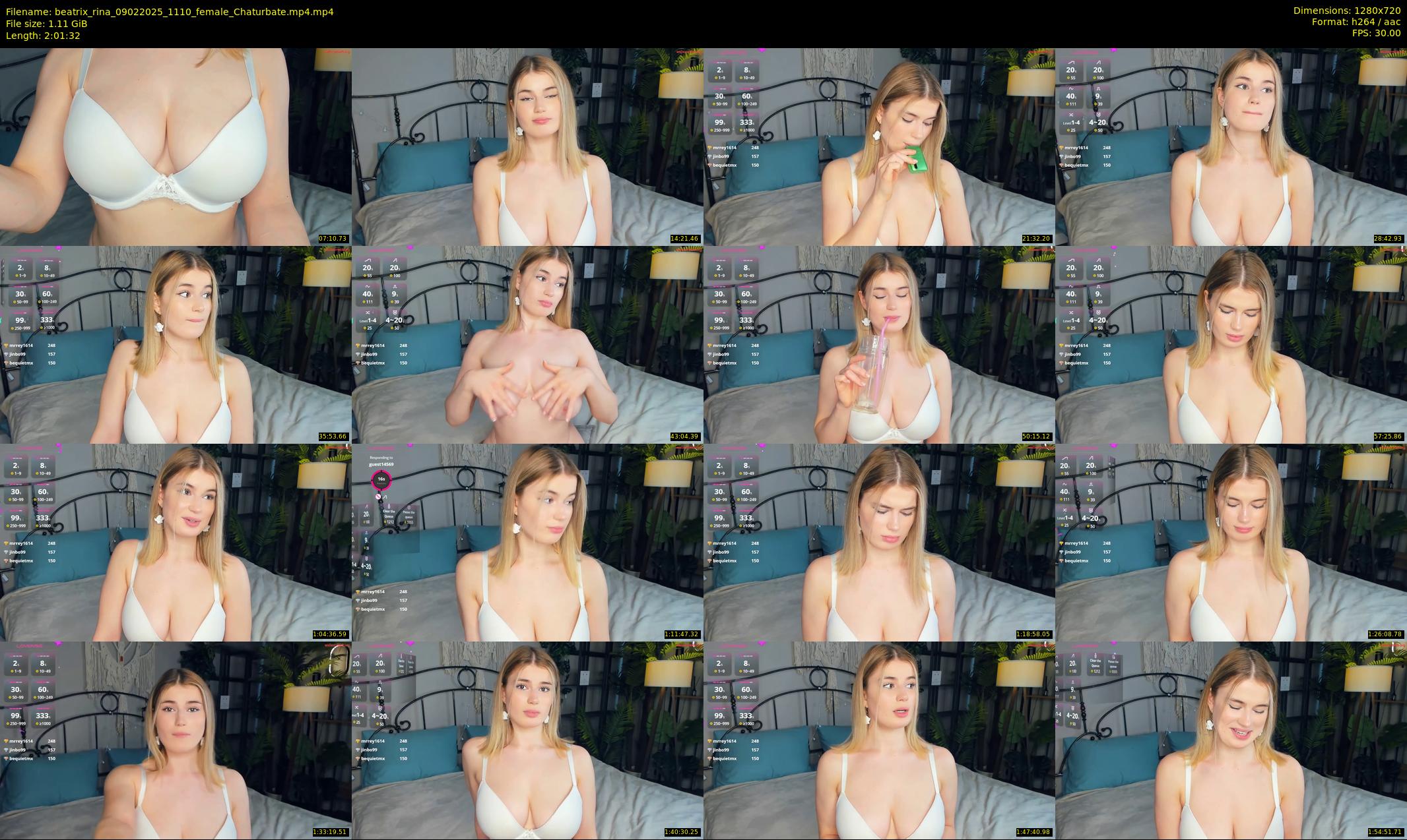 beatrix_rina — 122 minute Chaturbate female cam show recording, 720p, Feb 9, 2025